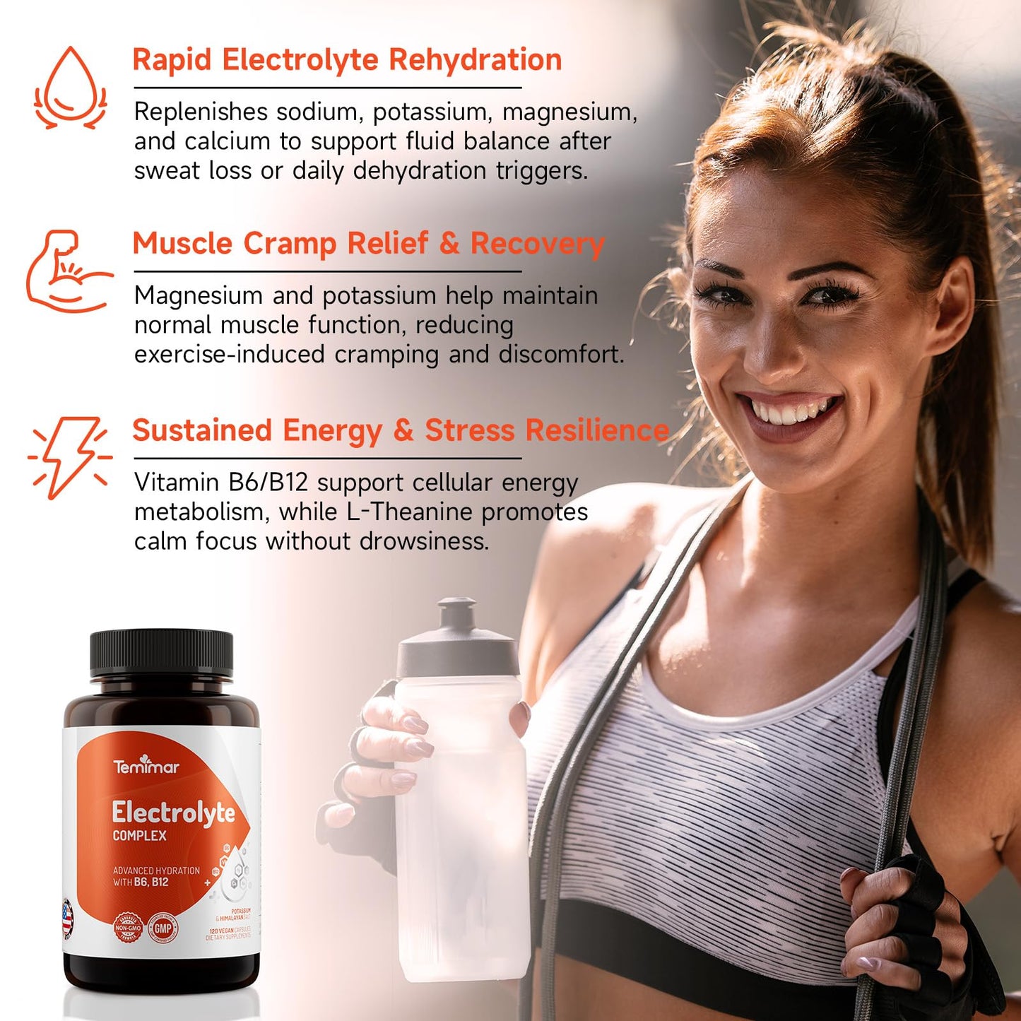 Temimar Electrolytes Electrolyte Capsules, 120 Count
