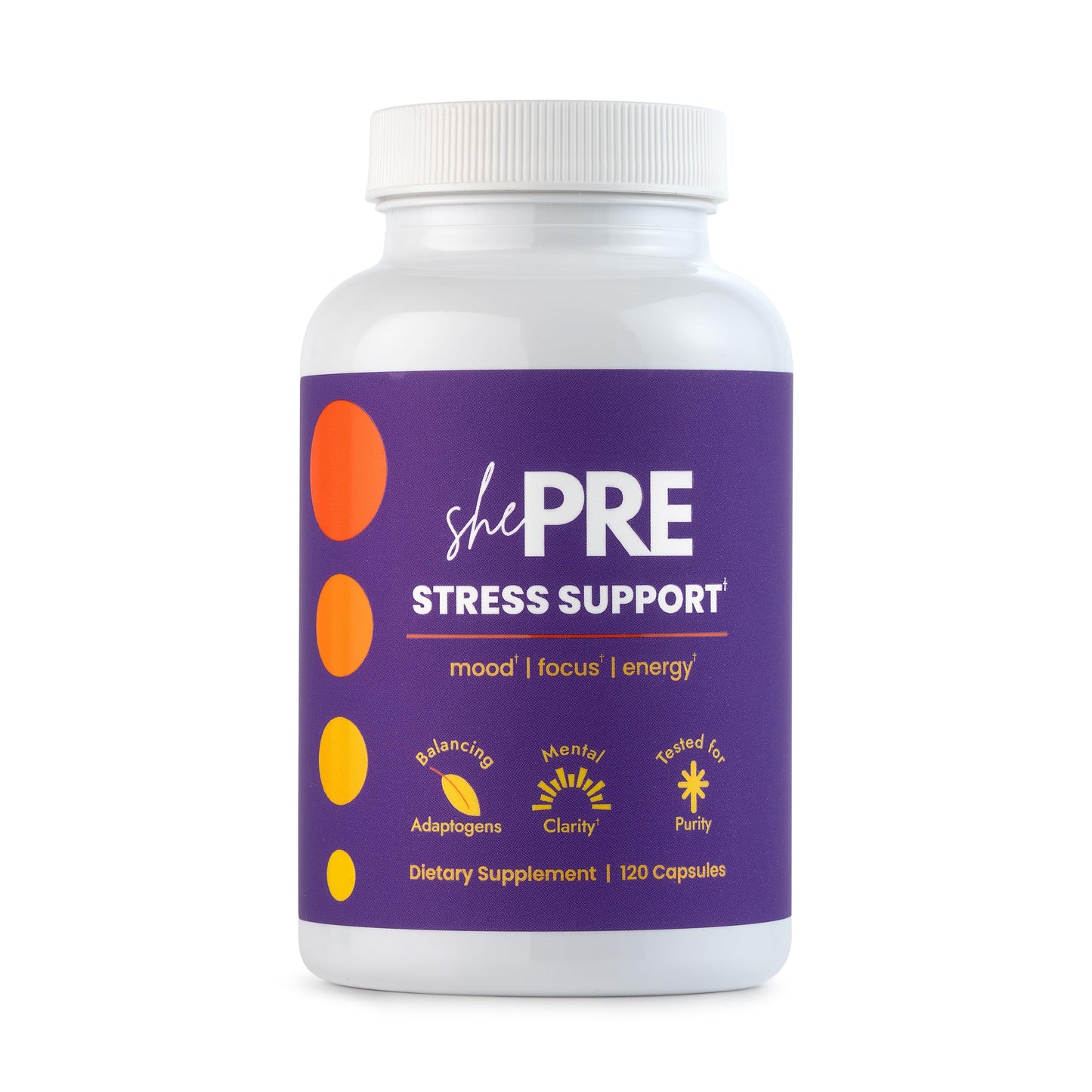 shePRE Adaptogen Stress Support Supplement for Women Capsules 120 Count