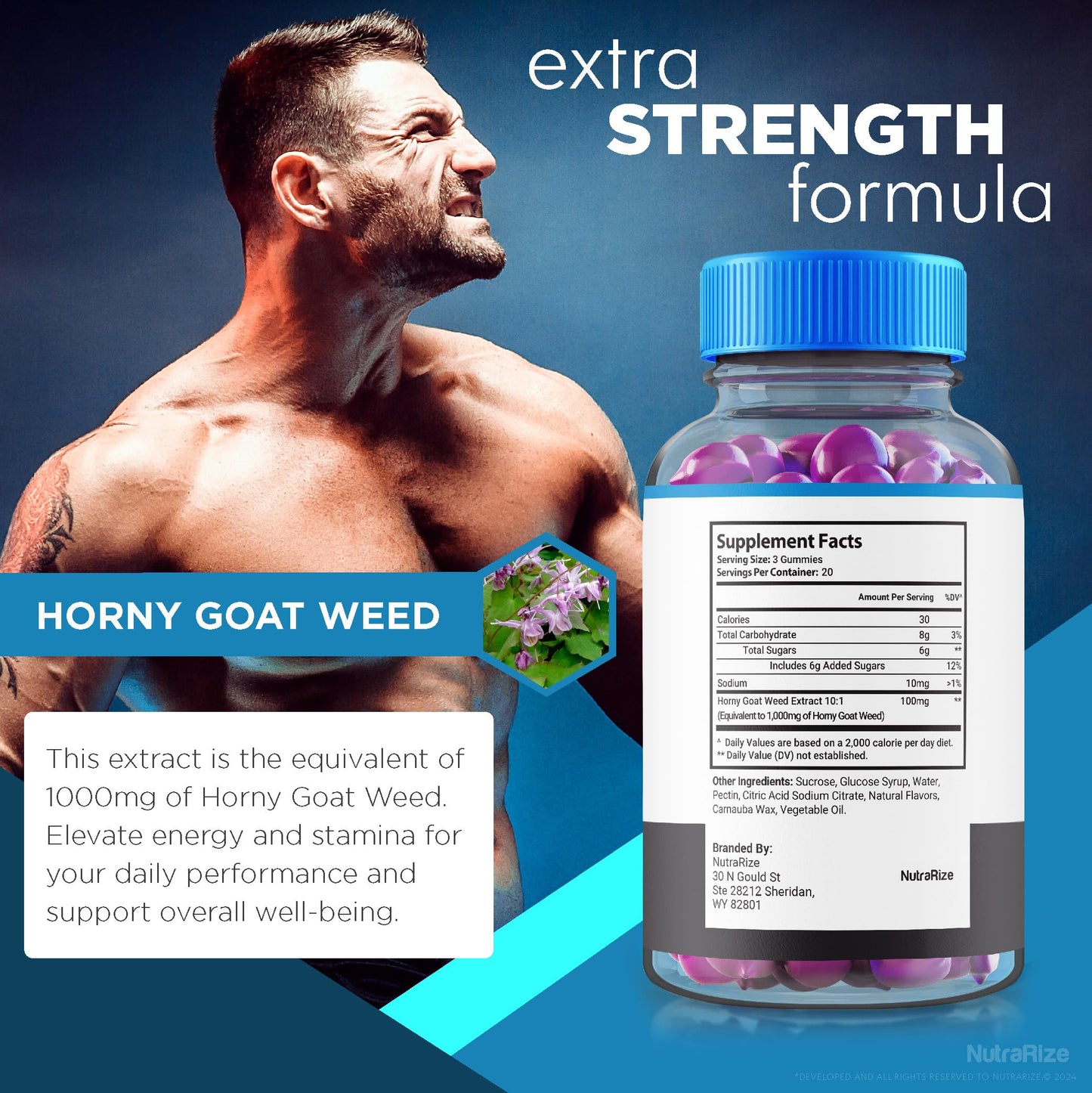NutraRize Erectifil Gummies 1000 mg, 120 Gummies