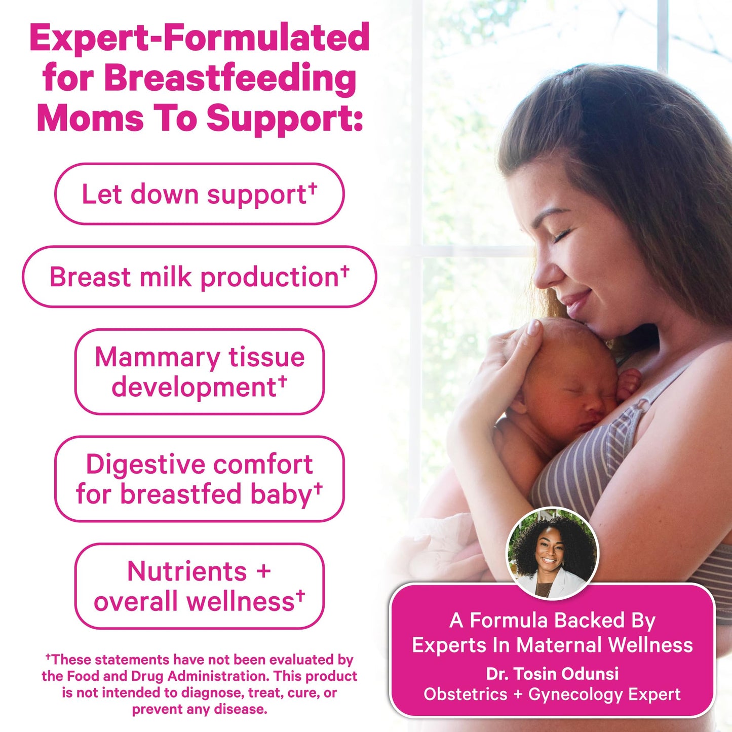 Pink Stork Total Lactation Supplement for Breast Milk Supply Capsules, 60 Capsules