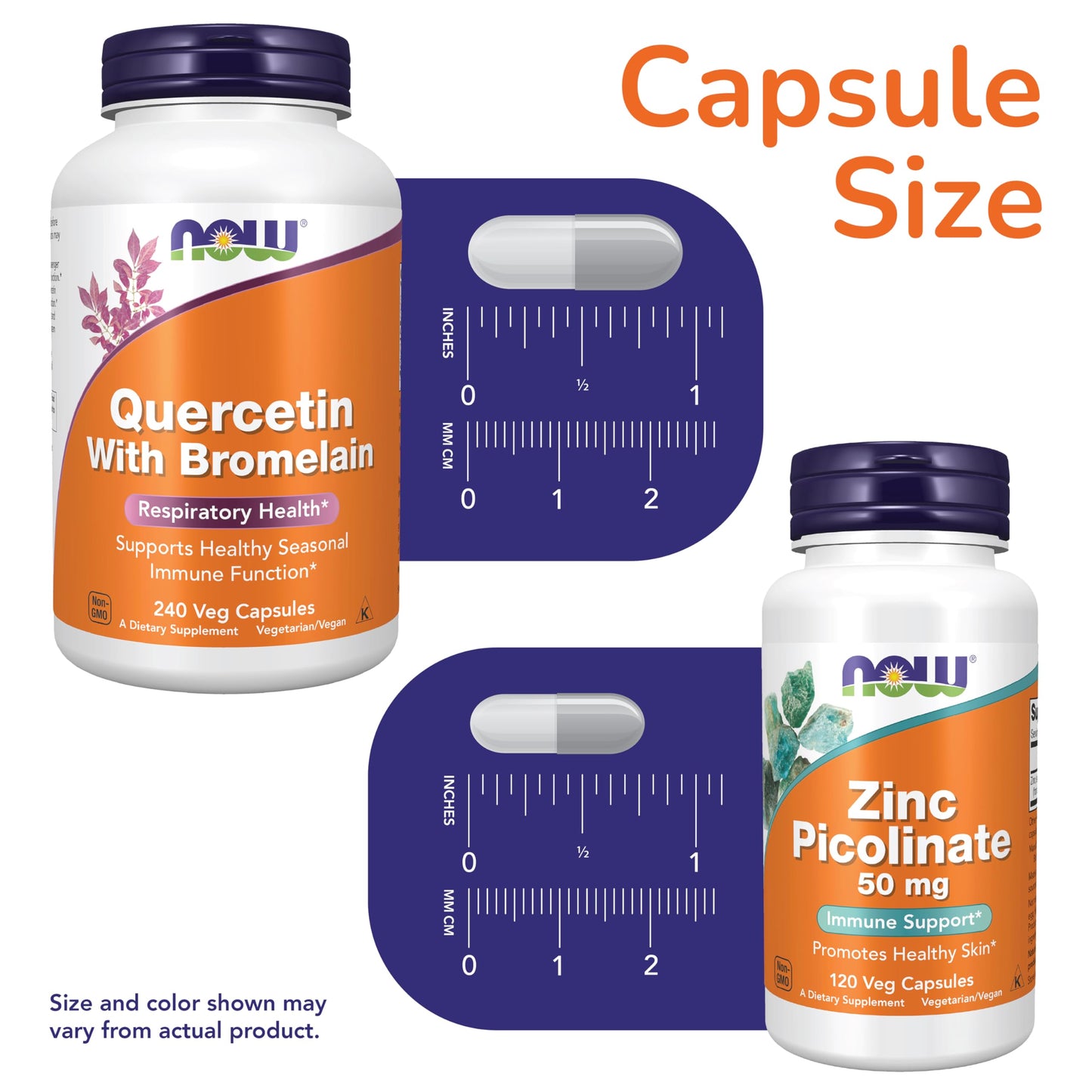 NOW Foods Zinc & Quercetin with Bromelain Capsules 360