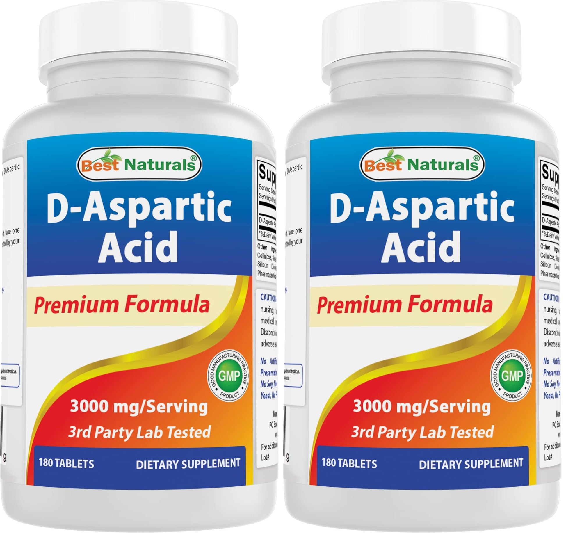 Best Naturals D Aspartic Acid (DAA) 3000mg per Serving, 360 Tablets