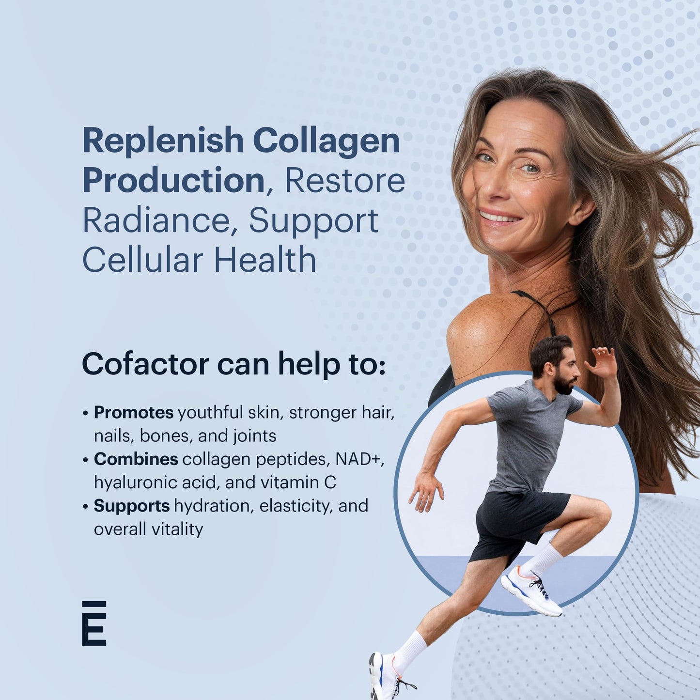 ELYSIUM Cofactor 4-in-1 Collagen Peptides Powder with NAD+, Hyaluronic Acid & Vitamin C, Unflavored, 28 Servings