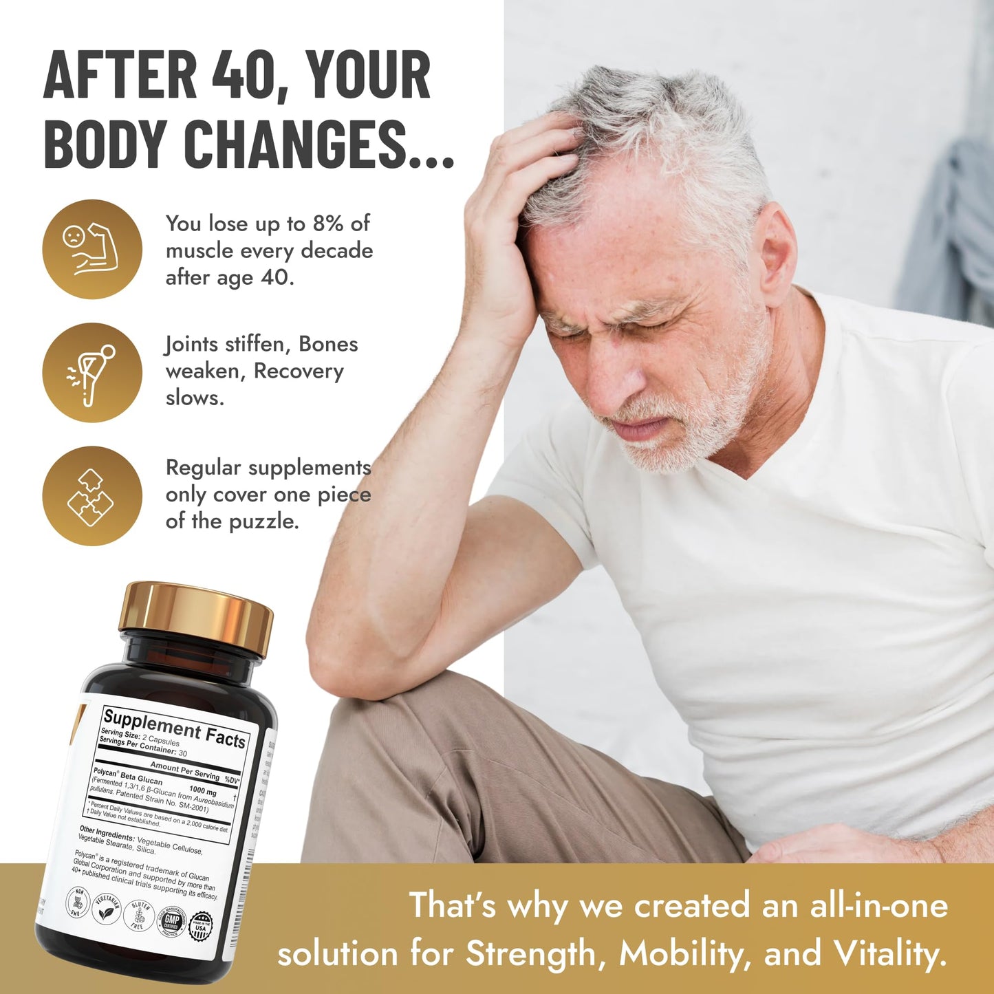 40+ MUSCLE BONE JOINT ADVANCED SUPPORT Muscle Bone Joint Support 60 Capsules