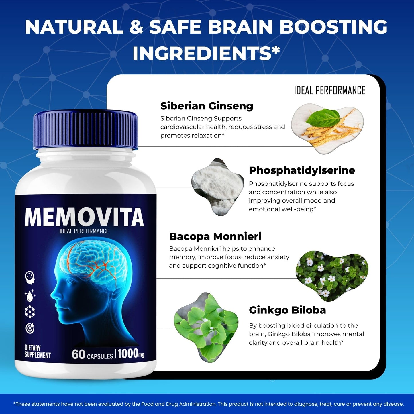 IDEAL PERFORMANCE Memovita Capsules 300 Capsules
