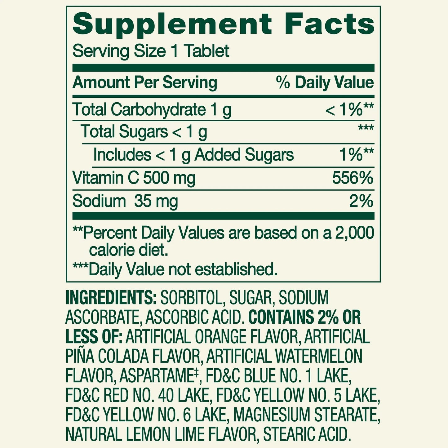 Generic Vitamin C 500 mg Tablet, 200 Count