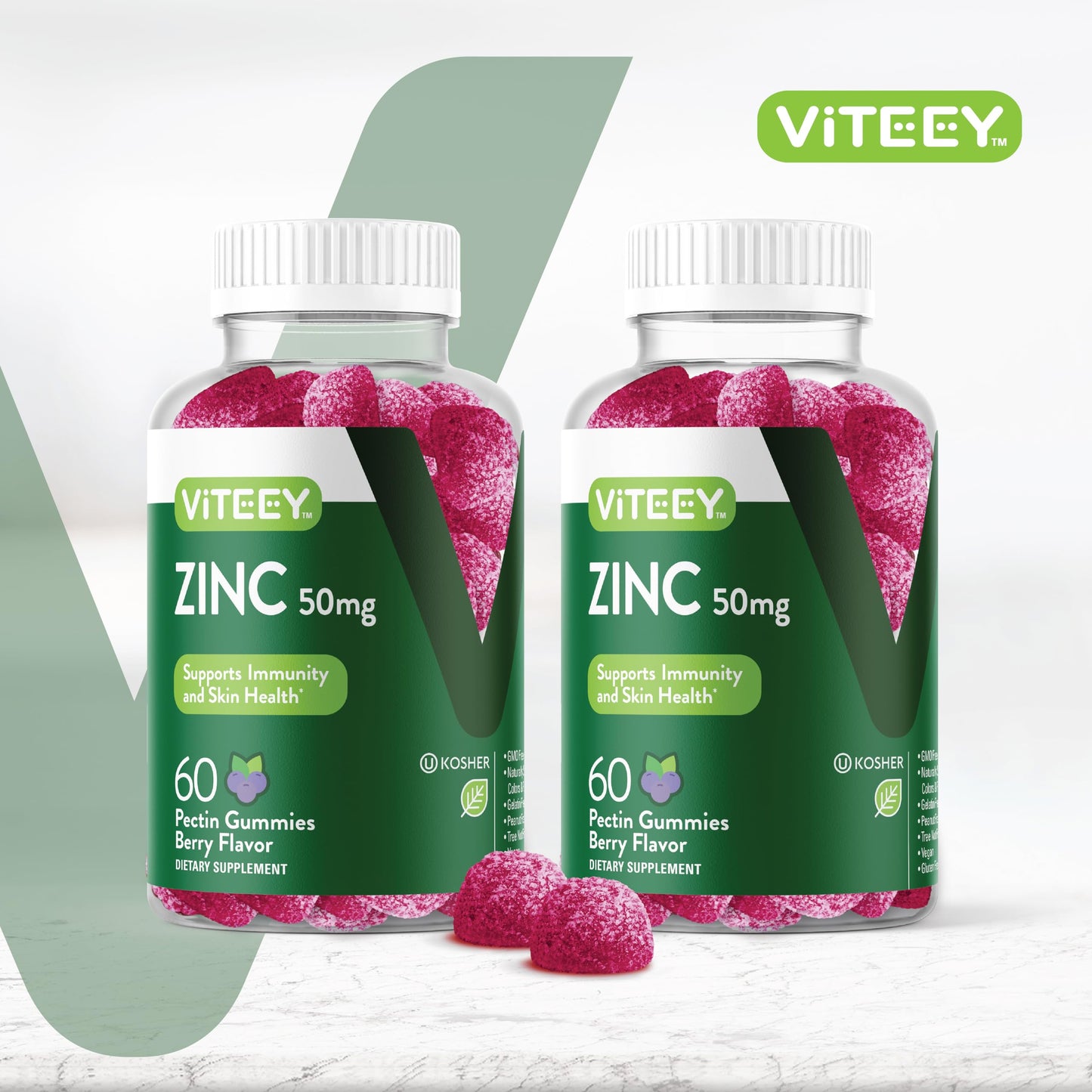 Viteey Zinc Gummies 120 Count