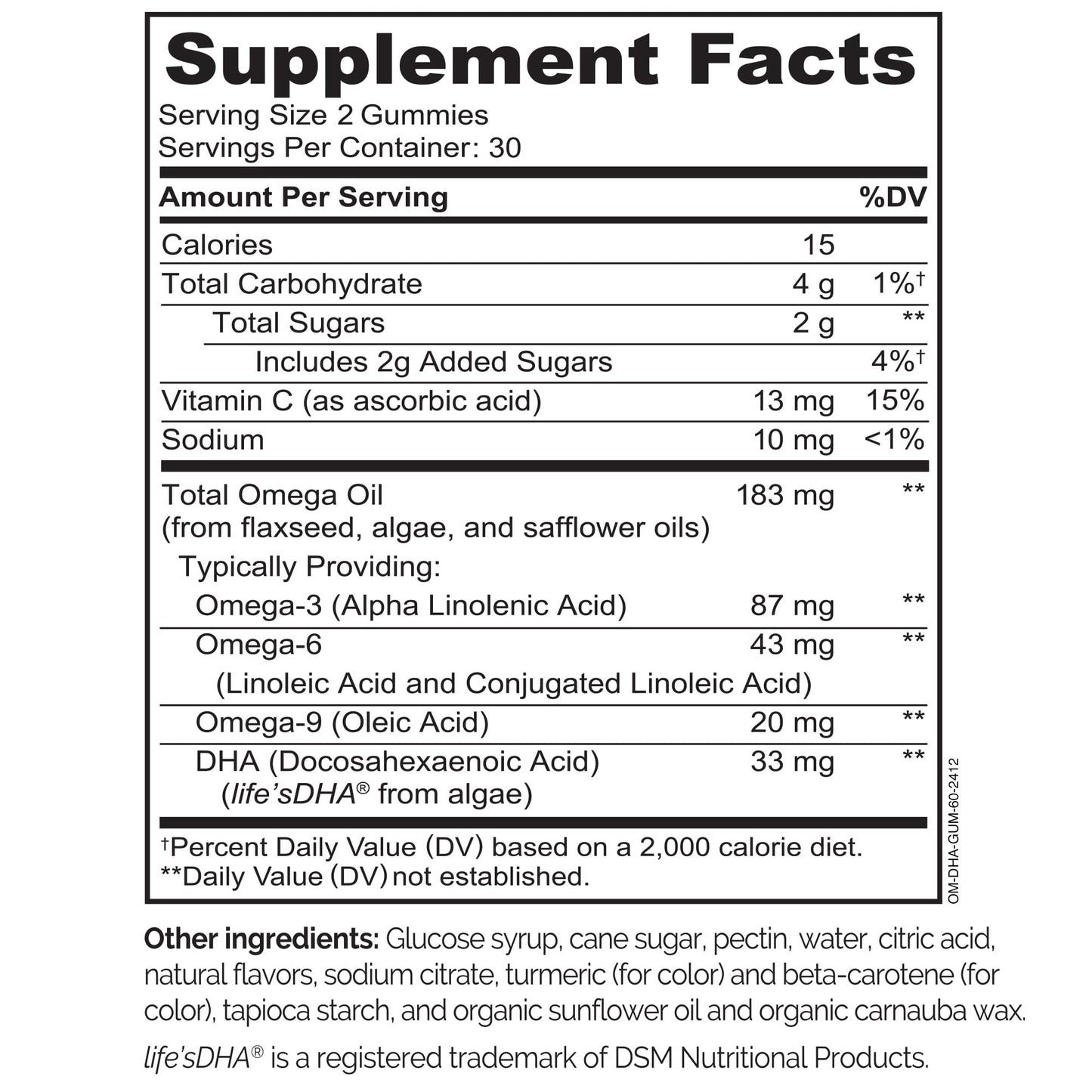 NATURELO Vegetarian DHA and Omega 3 Supplement from Algae and Chia Seed Oil Gummies, 60 Gummies
