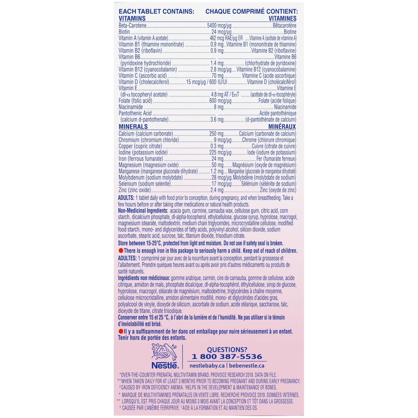 Materna Prenatal Postpartum Vitamin & Mineral Supplement, 100 Tablets