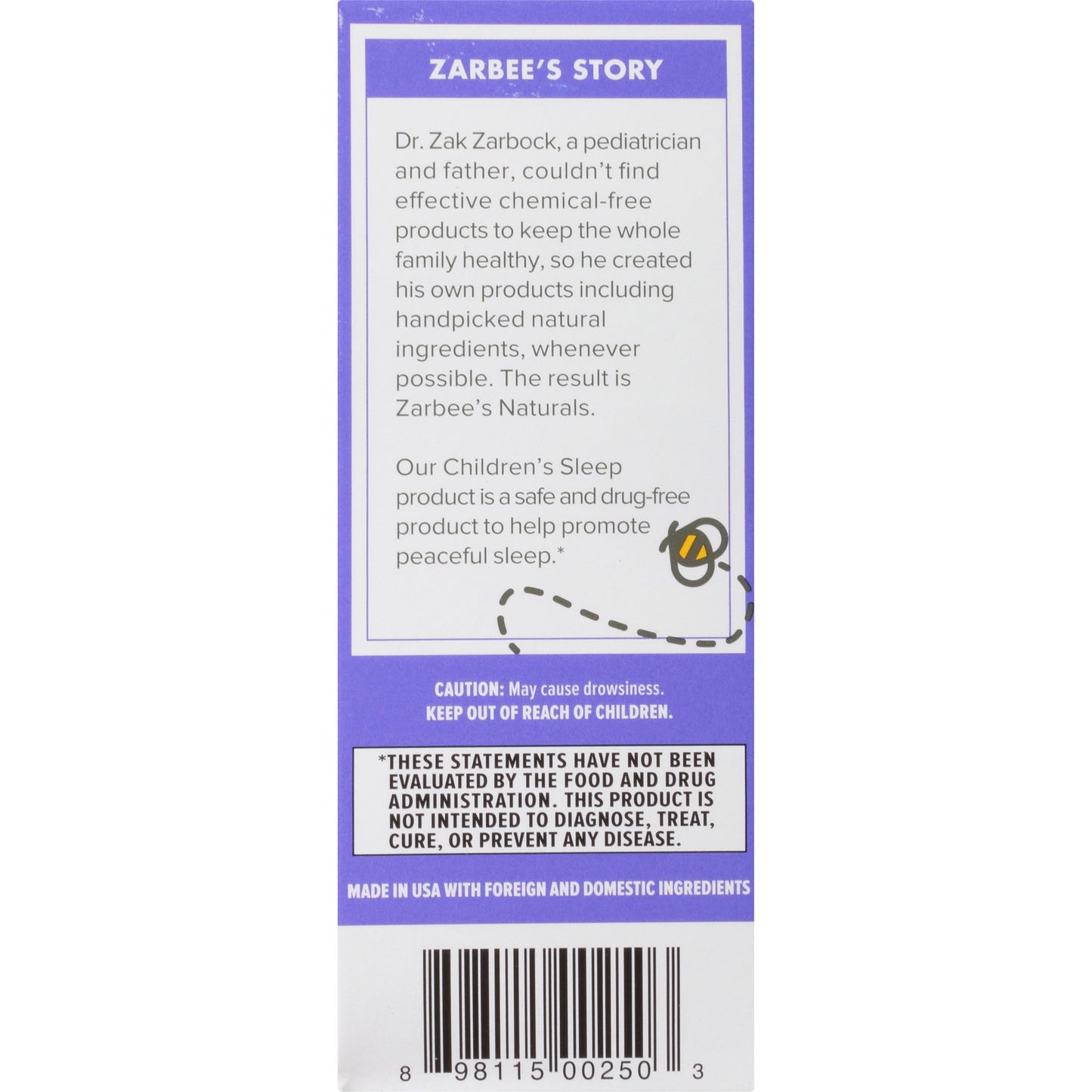 Zarbee's Naturals Children's Sleep Melatonin Supplement Tablets 60 Count