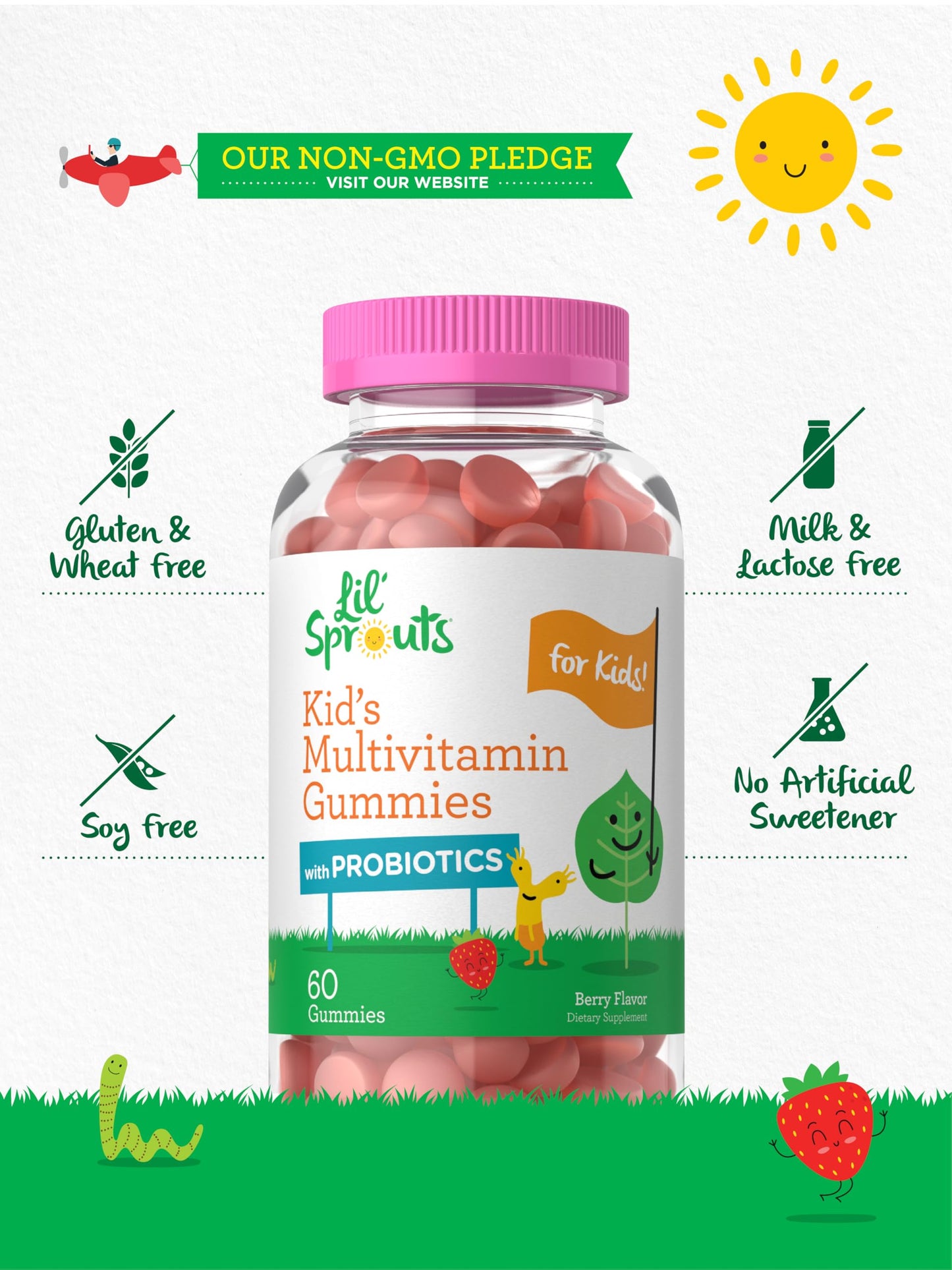 Carlyle Kids Multivitamin Gummies with Probiotics 60 Count