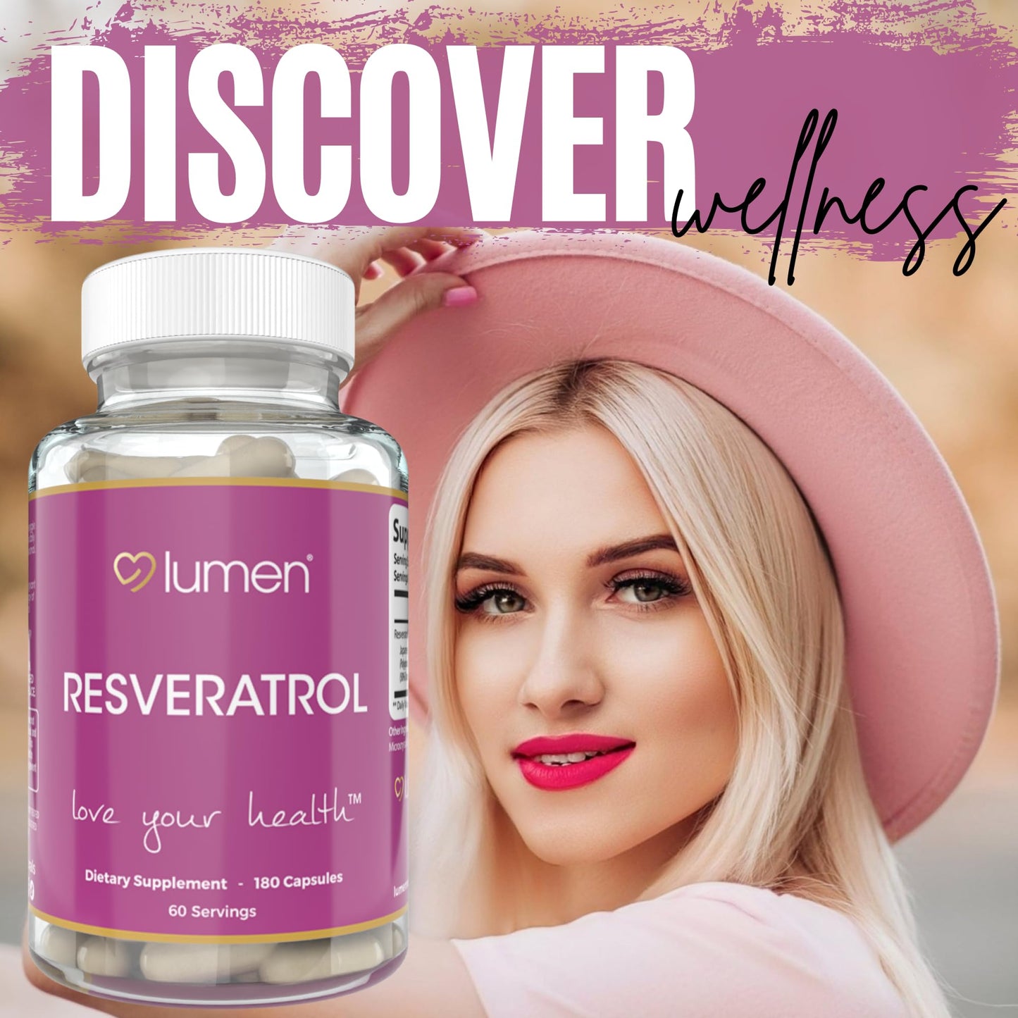 Lumen Naturals Resveratrol Parent Capsule, 180 Count