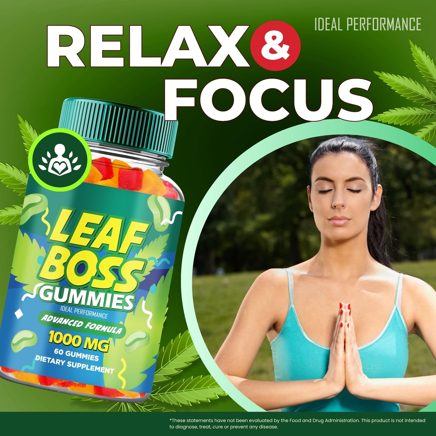 IDEAL PERFORMANCE Leaf Boss Hemp Gummies 120 Count