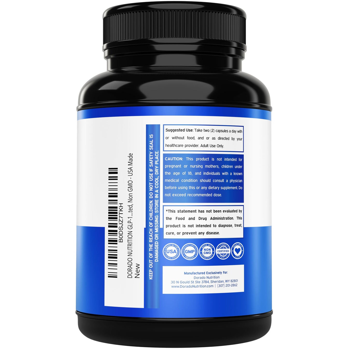 DORADO NUTRITION GLP-1 Supplement 14 in 1 Formula for Women & Men Capsule 60 Count
