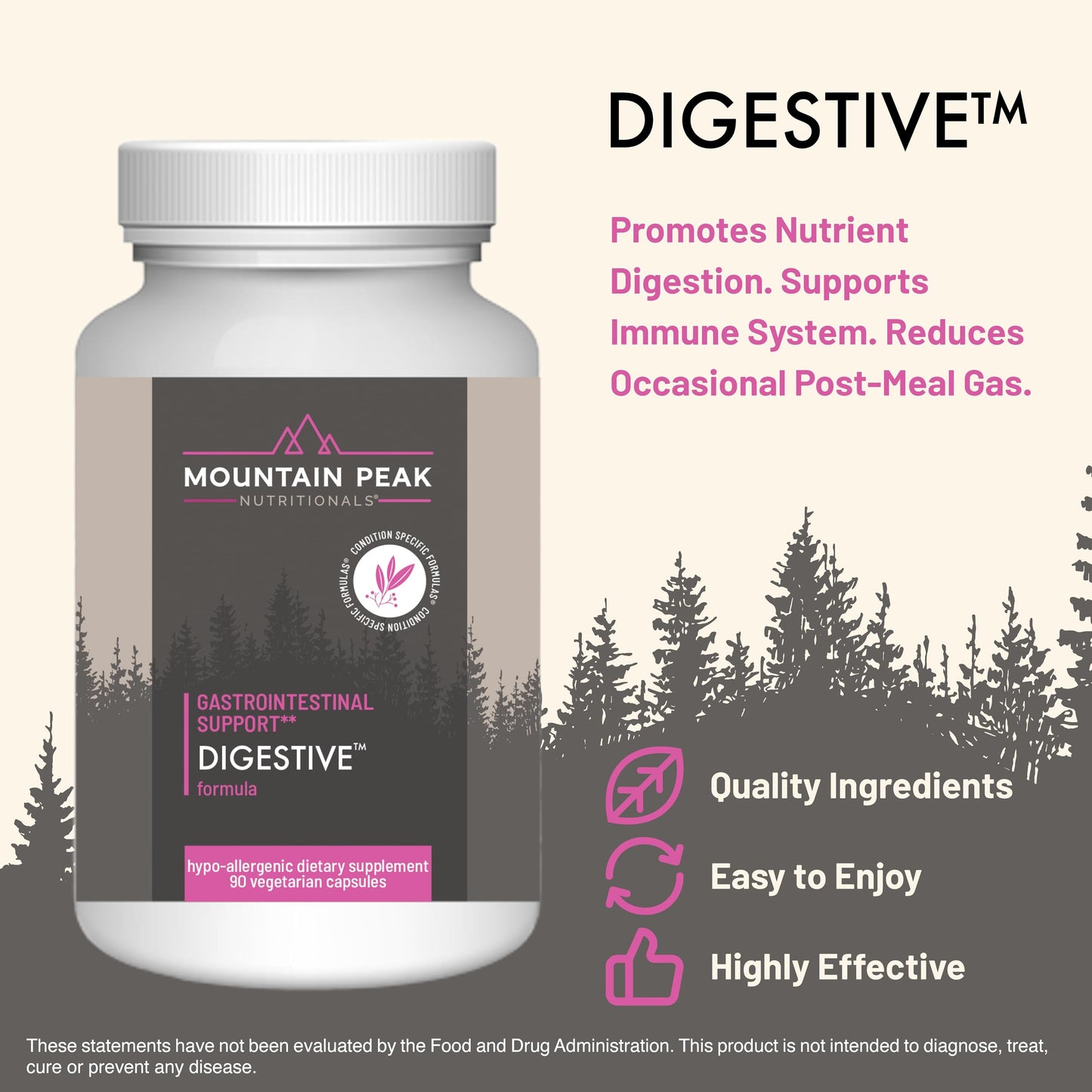 Mountain Peak Nutritionals Digestive Enzymes & Probiotics 12-Strain Capsules 90 Count