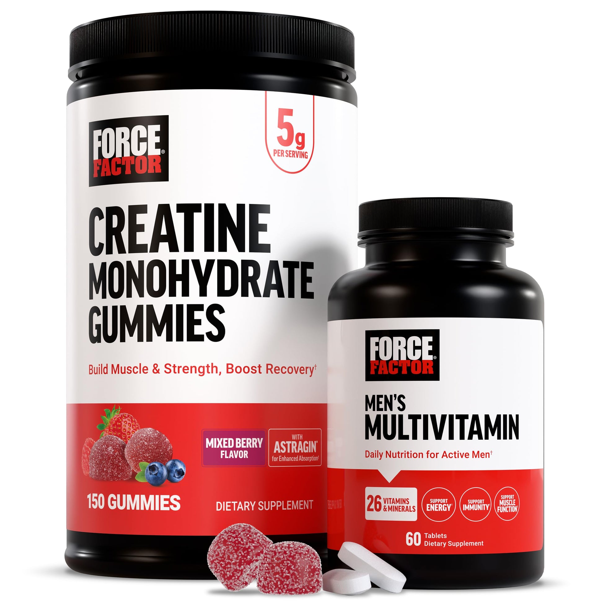 Force Factor Creatine Monohydrate Gummies, 5 Grams, 210 Count