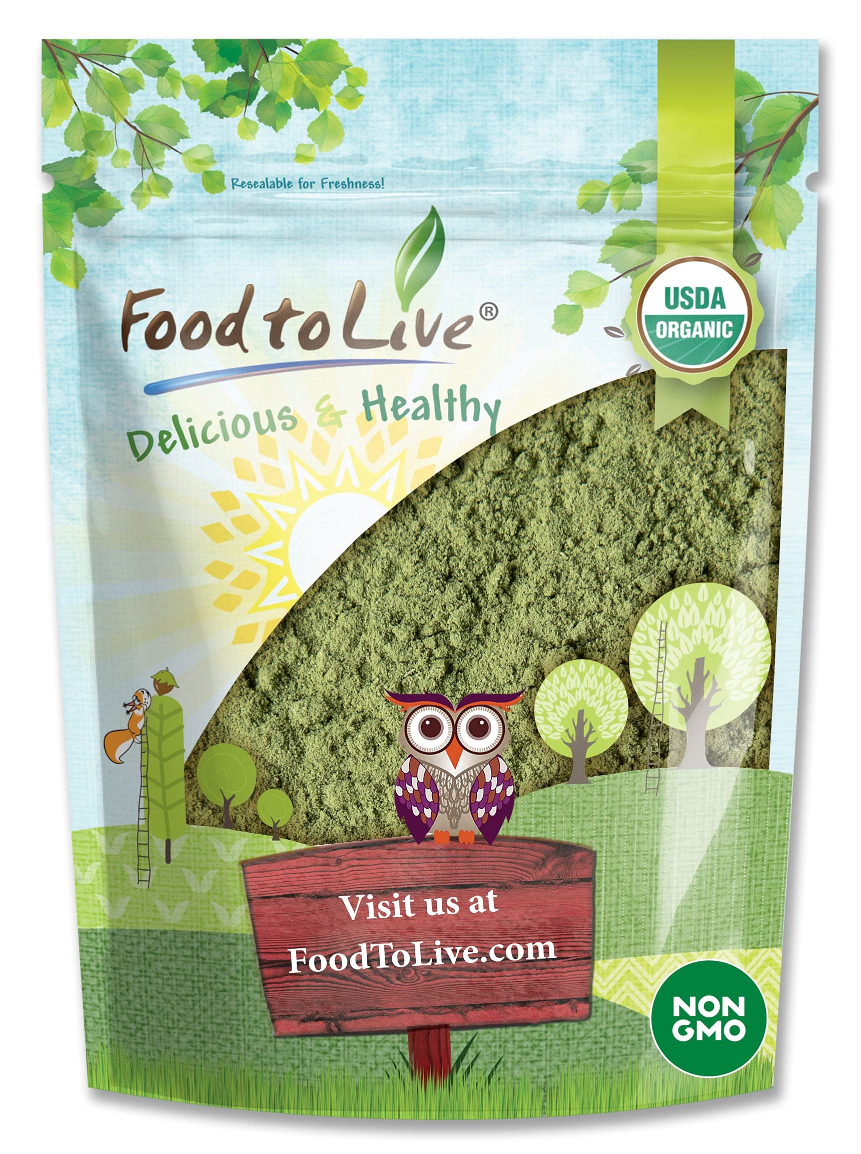 Food to Live Organic Alfalfa Powder, 24 oz