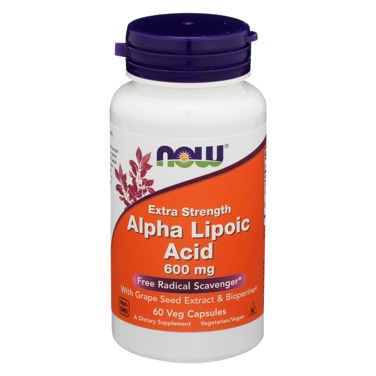 NOW Foods Alpha Lipoic Acid 600mg Capsules, 60 Count