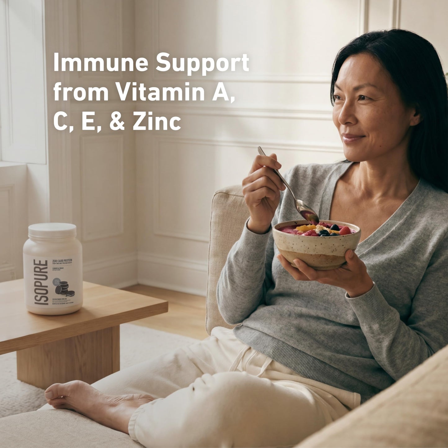 Isopure Zero Carb 100% Pure Whey Isolate Protein Powder, Cookies & Cream, 120 Servings
