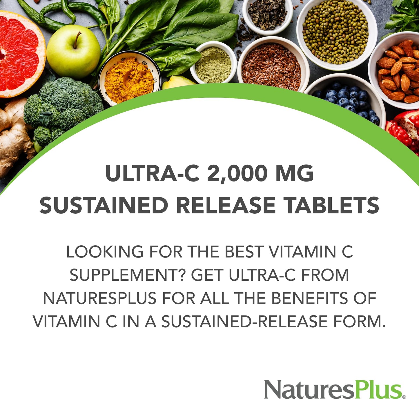 NaturesPlus Ultra-C 2000 mg Tablet, 60 Tablets
