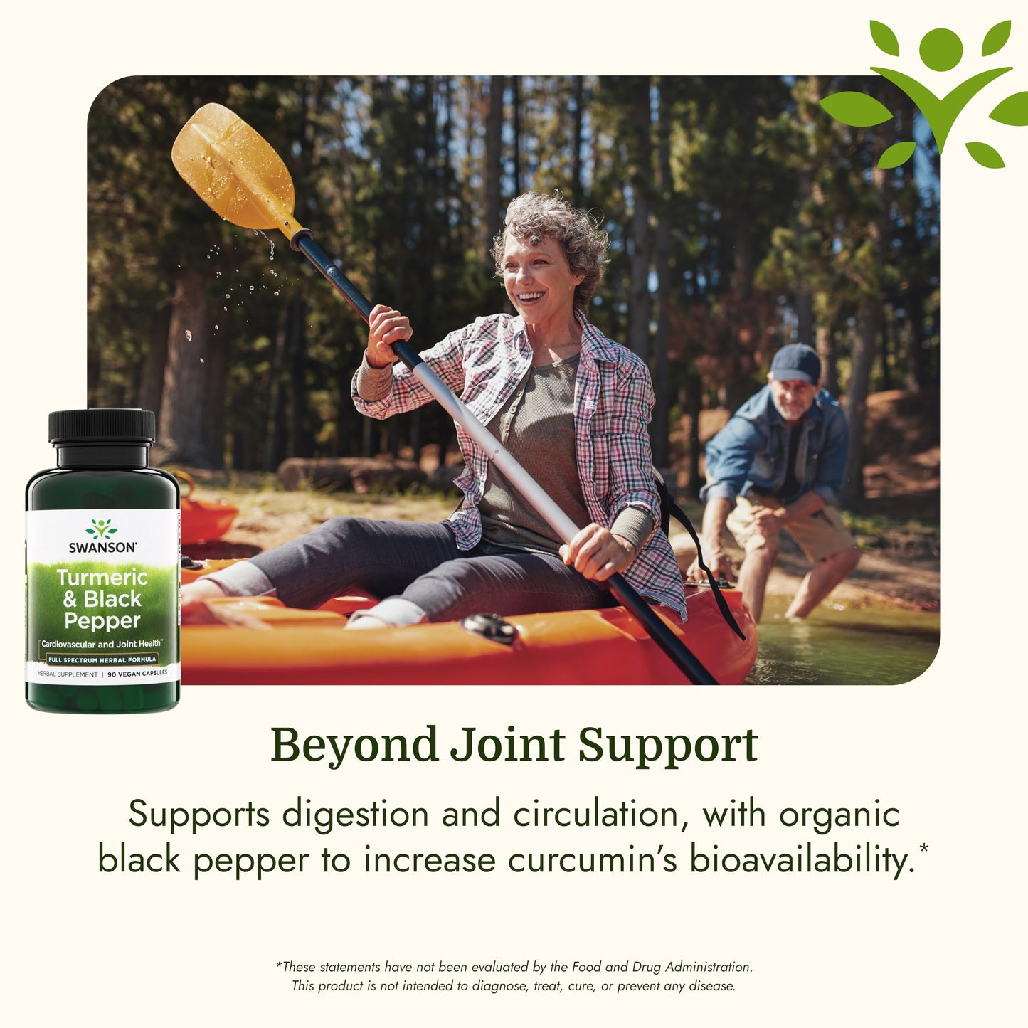 Swanson Turmeric & Black Pepper Antioxidant Supplement Capsule 90 Count