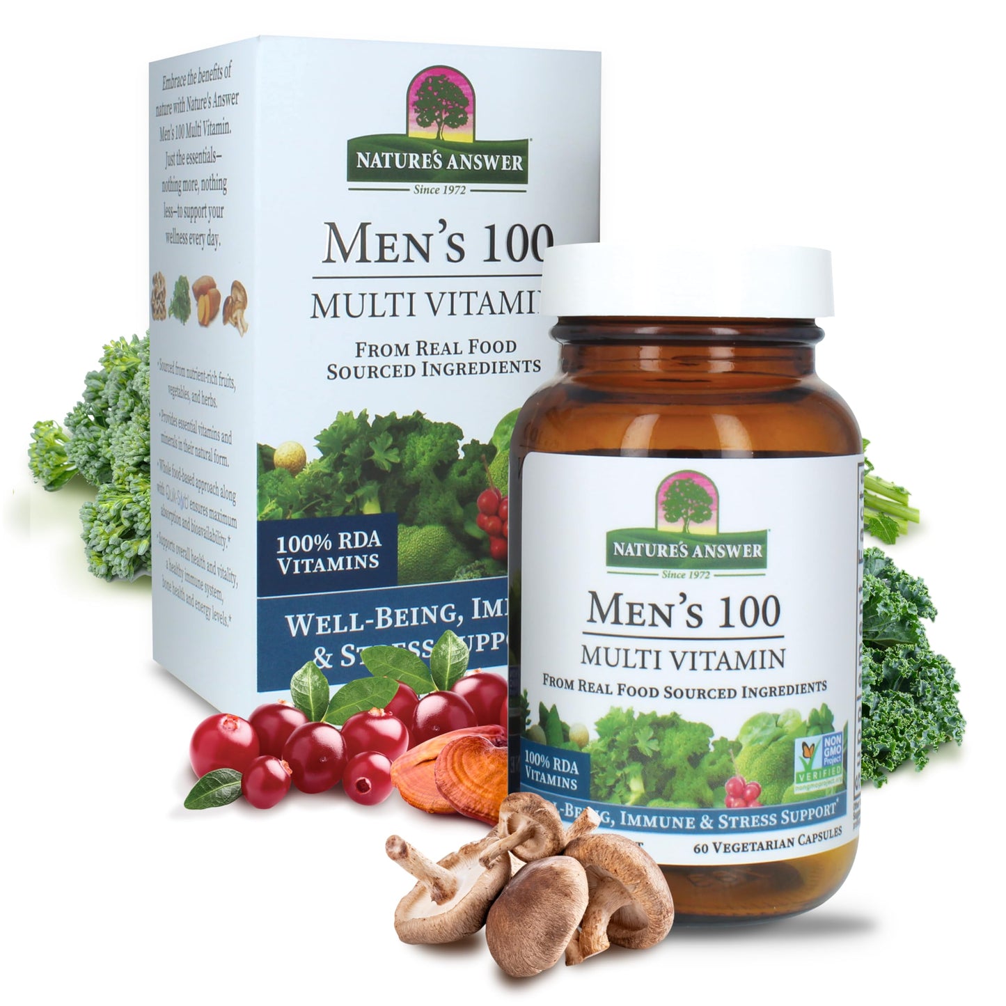 Nature's Answer Men's 100 Multivitamin Vegetarian Capsules 60