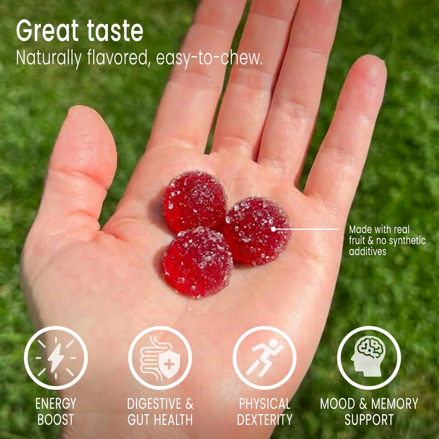 Sunsoil Supplements Energy Boost Organic Gummies Vitamin B12 60 Count