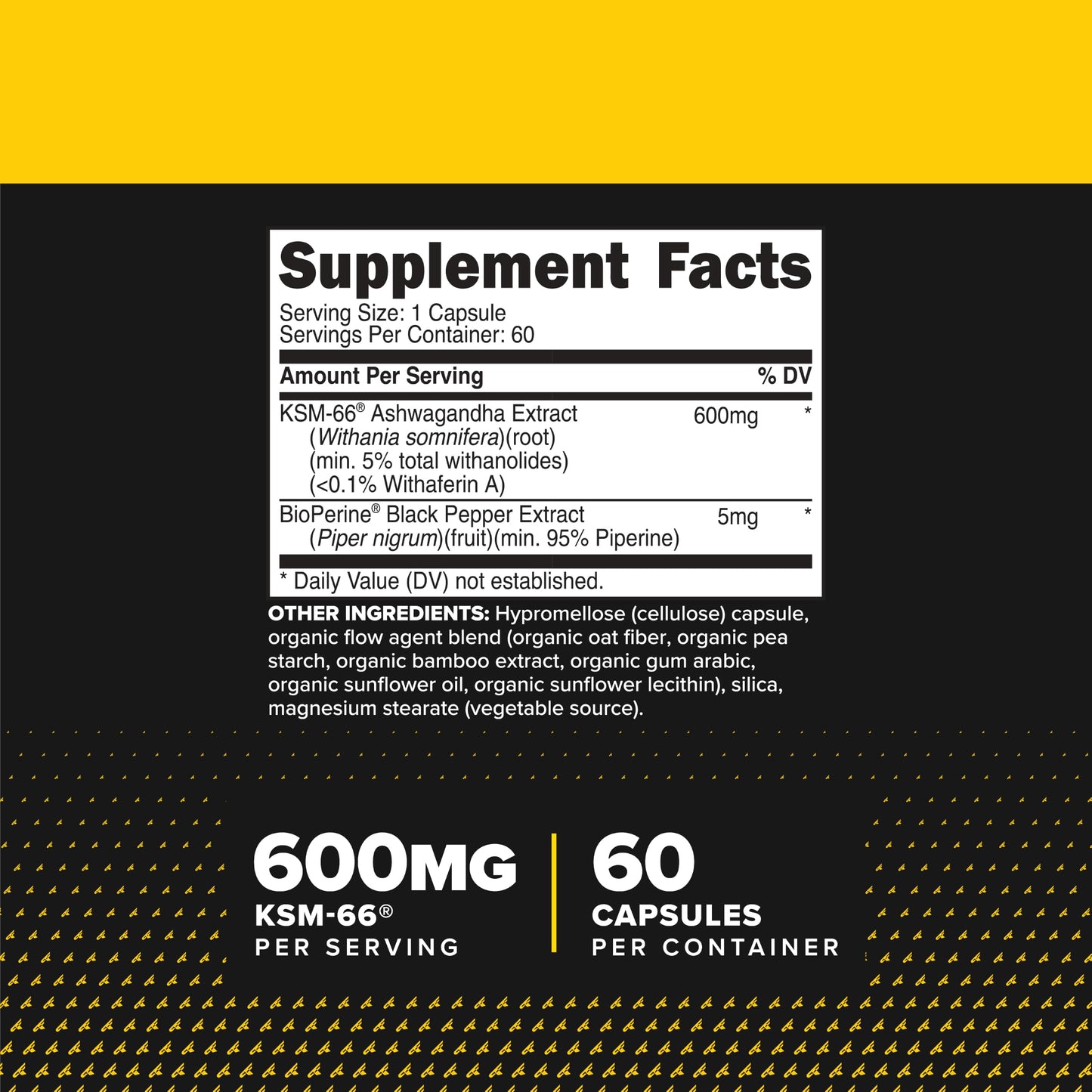 Primaforce KSM-66 Ashwagandha Root Extract 600mg Capsule, 60 Count