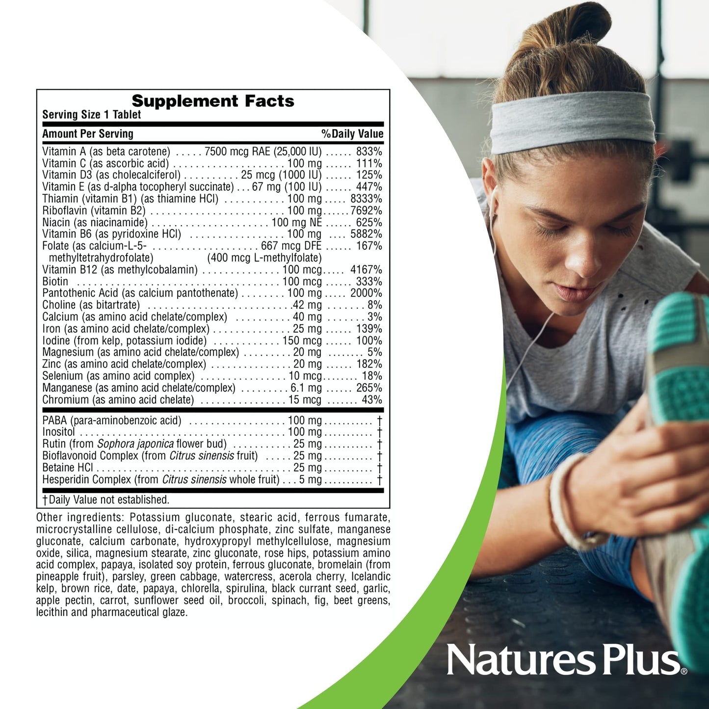 NaturesPlus Ultra II Daily Multivitamin Tablet, 180 Count