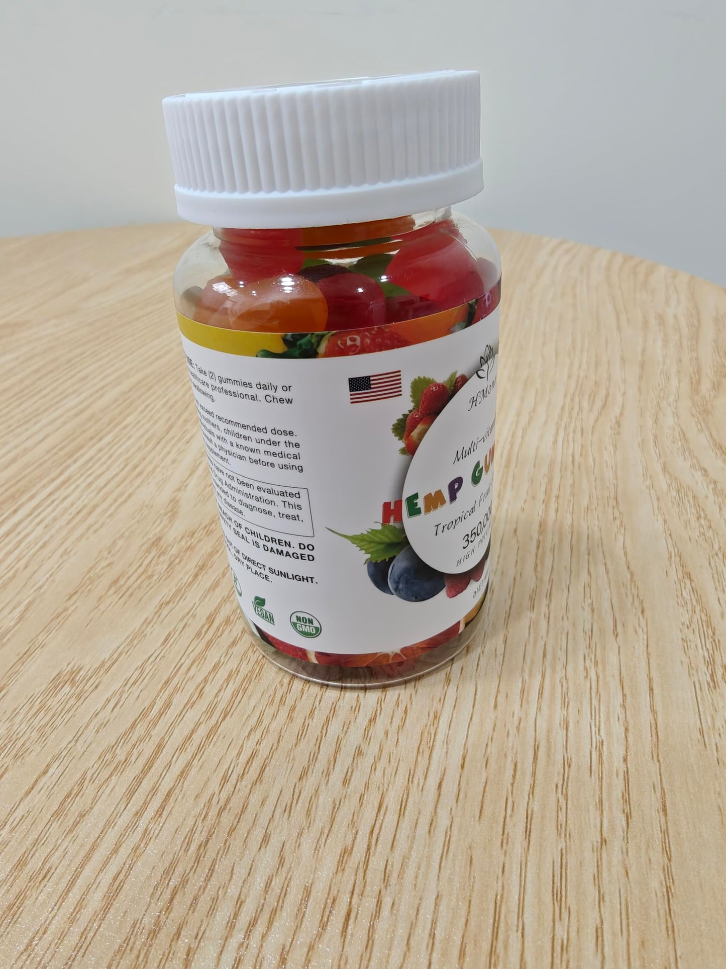 HMone Organic Gummies with Omega-3-6-9, Fruit Flavor, Low Sugar, 320 Gummies