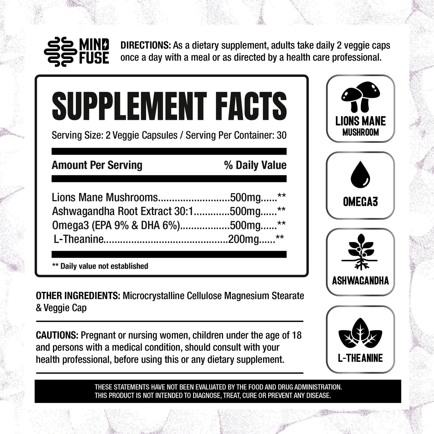 Mind Fuse Nootropic Memory Booster Capsule 60 Count