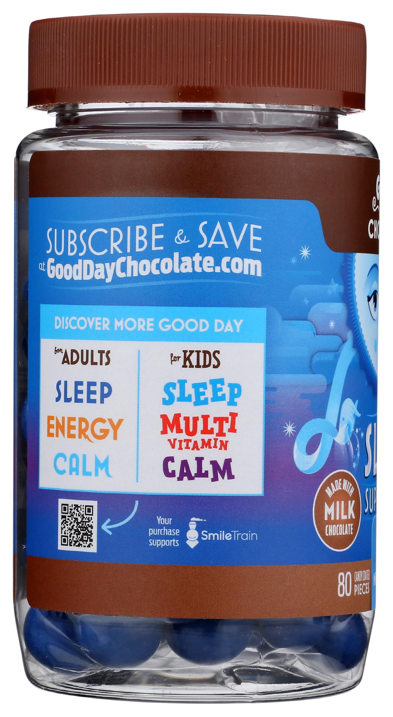 Good Day Chocolate Melatonin for Adults Capsules 80 Count