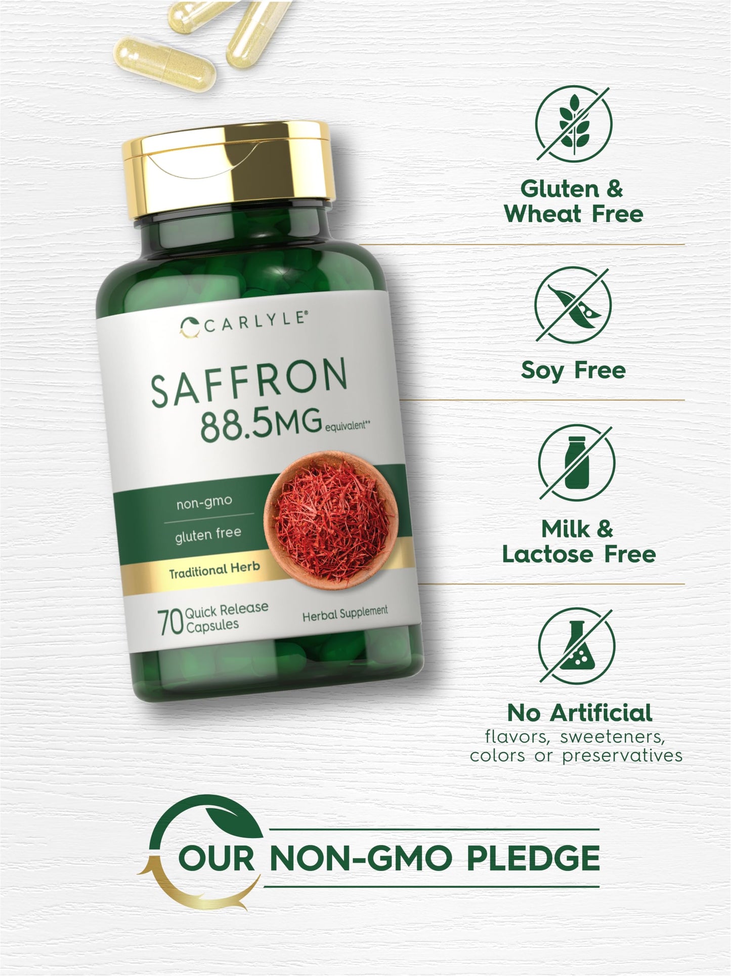 Carlyle Saffron Extract Supplement Capsule 70 Count