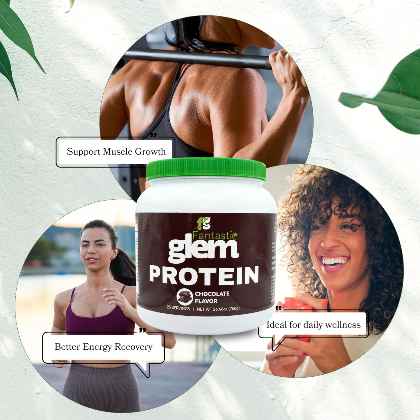 Fantastic Glem Chocolate Protein Powder, 750g, 25 Servings