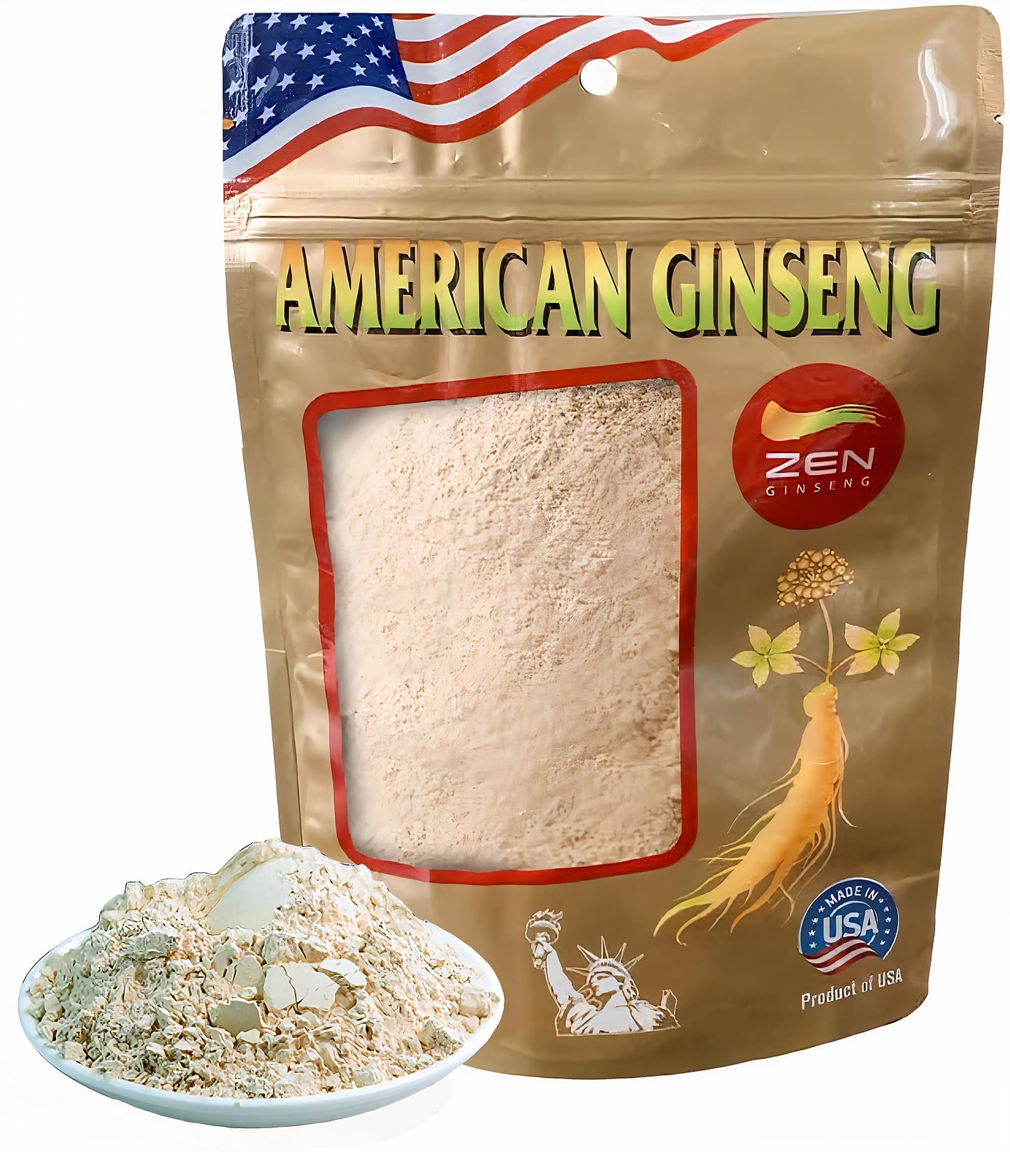 Zen Ginseng American Wisconsin Ginseng Powder, 4 oz