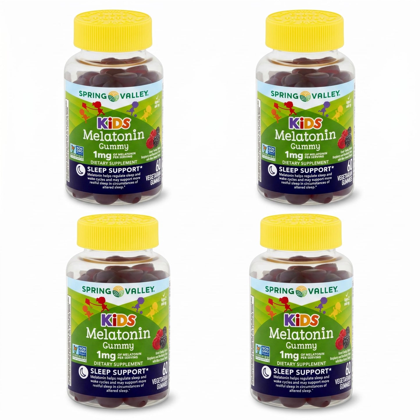 FUSION SHOP STORE Smart choices, meaningful life! Kids Melatonin Gummies 1mg - Raspberry Flavor, 60 Count