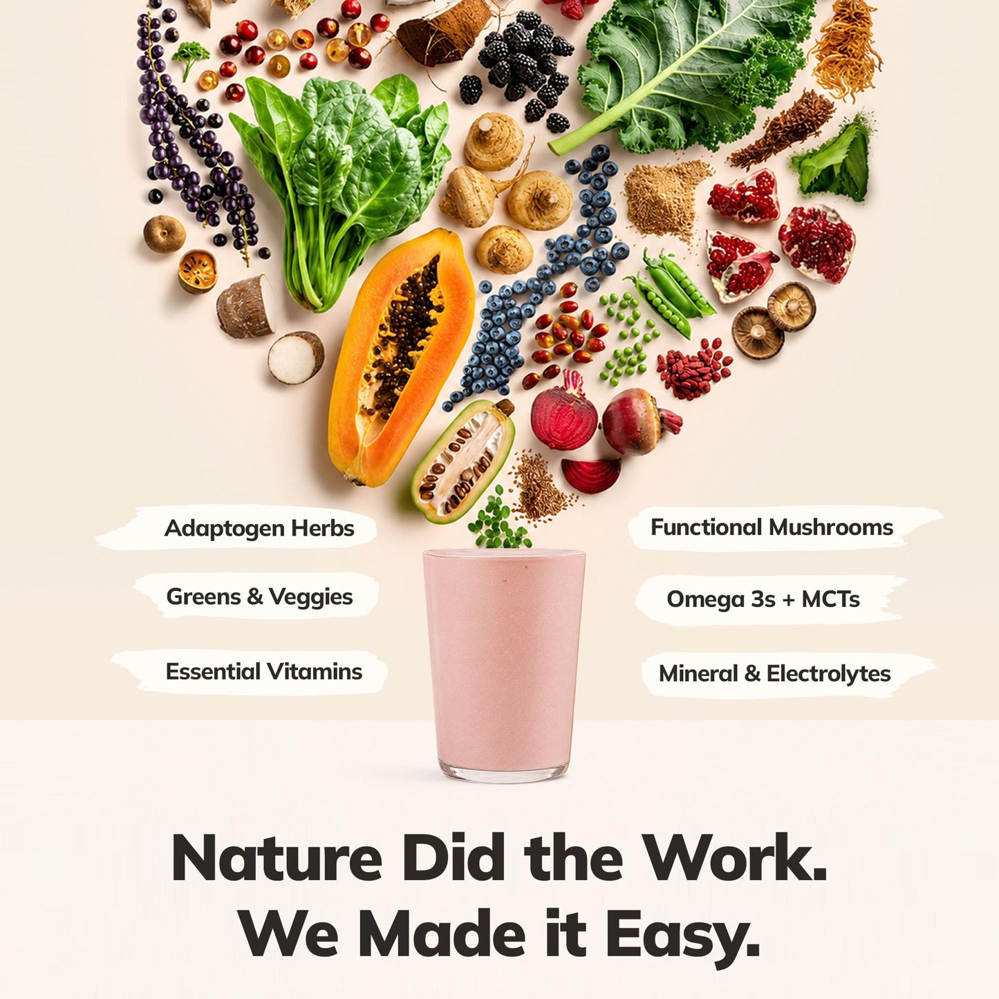 Ka'Chava Whole Body Meal Shake Coconut Acai Powder 15 Servings