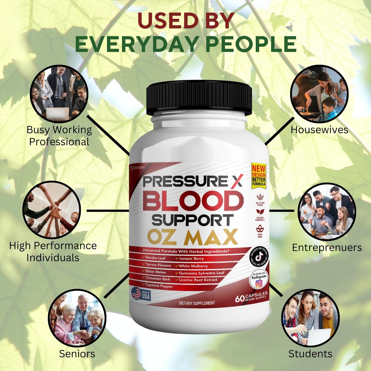 GREENVIFY Pressure X Blood Support Capsule, 60 Count