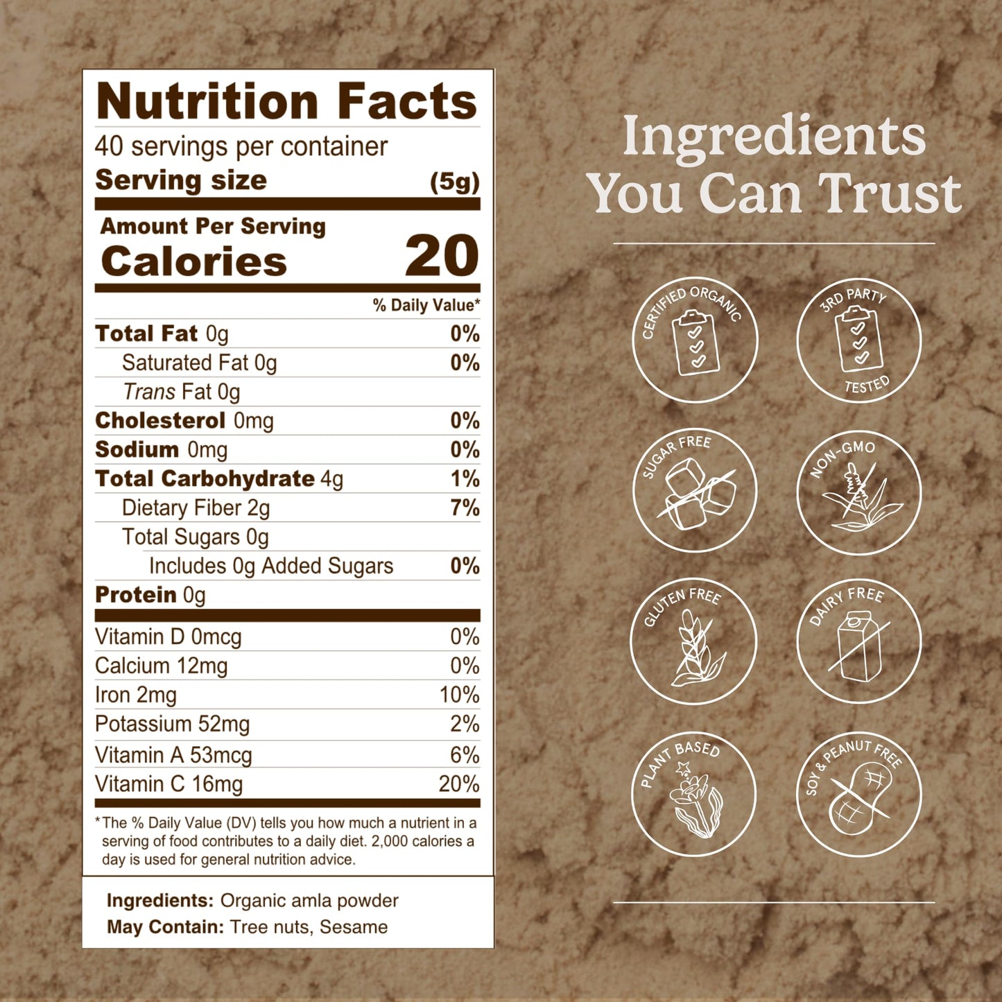 Organic Traditions Amla Powder from Indian Gooseberry, Vitamin C, 16 oz
