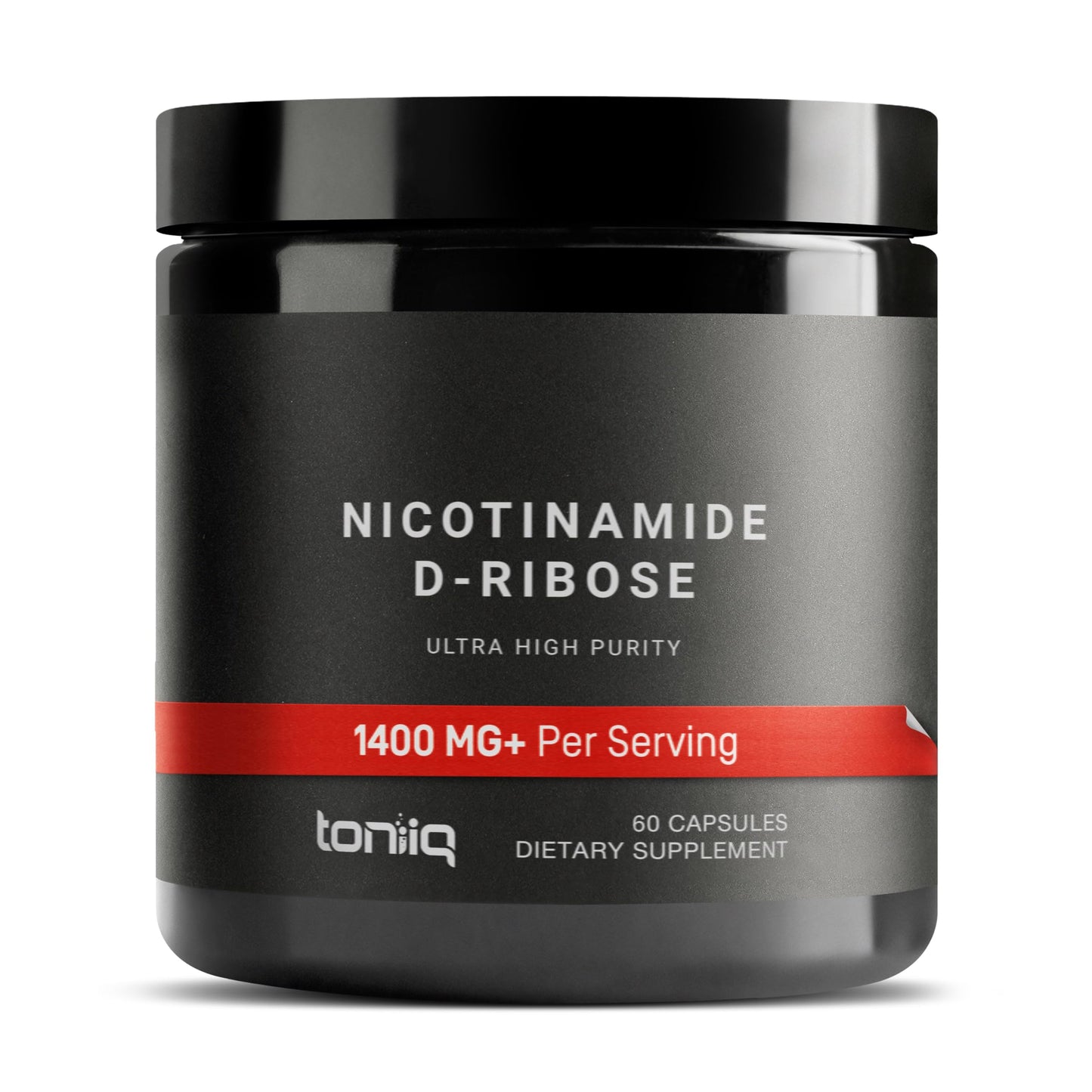 Toniiq NAD+ Nicotinamide B3 Blend with D-Ribose Niacin Capsules, 60 Count