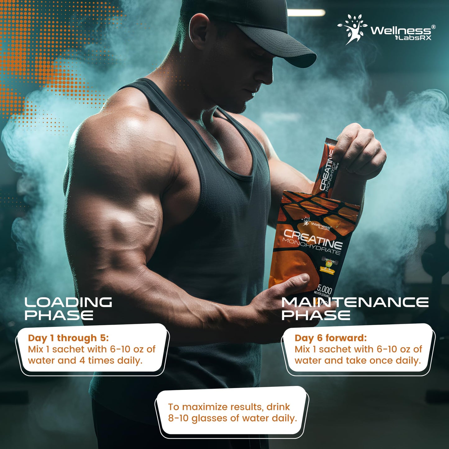 WELLNESS LABSRX Creatine Monohydrate Powder Sachets 10.5 oz