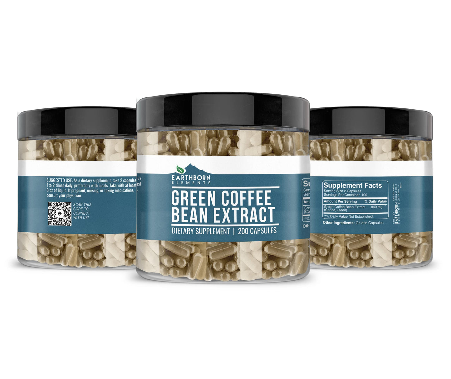 Earthborn Elements Green Coffee Bean Extract Capsule 200 Count