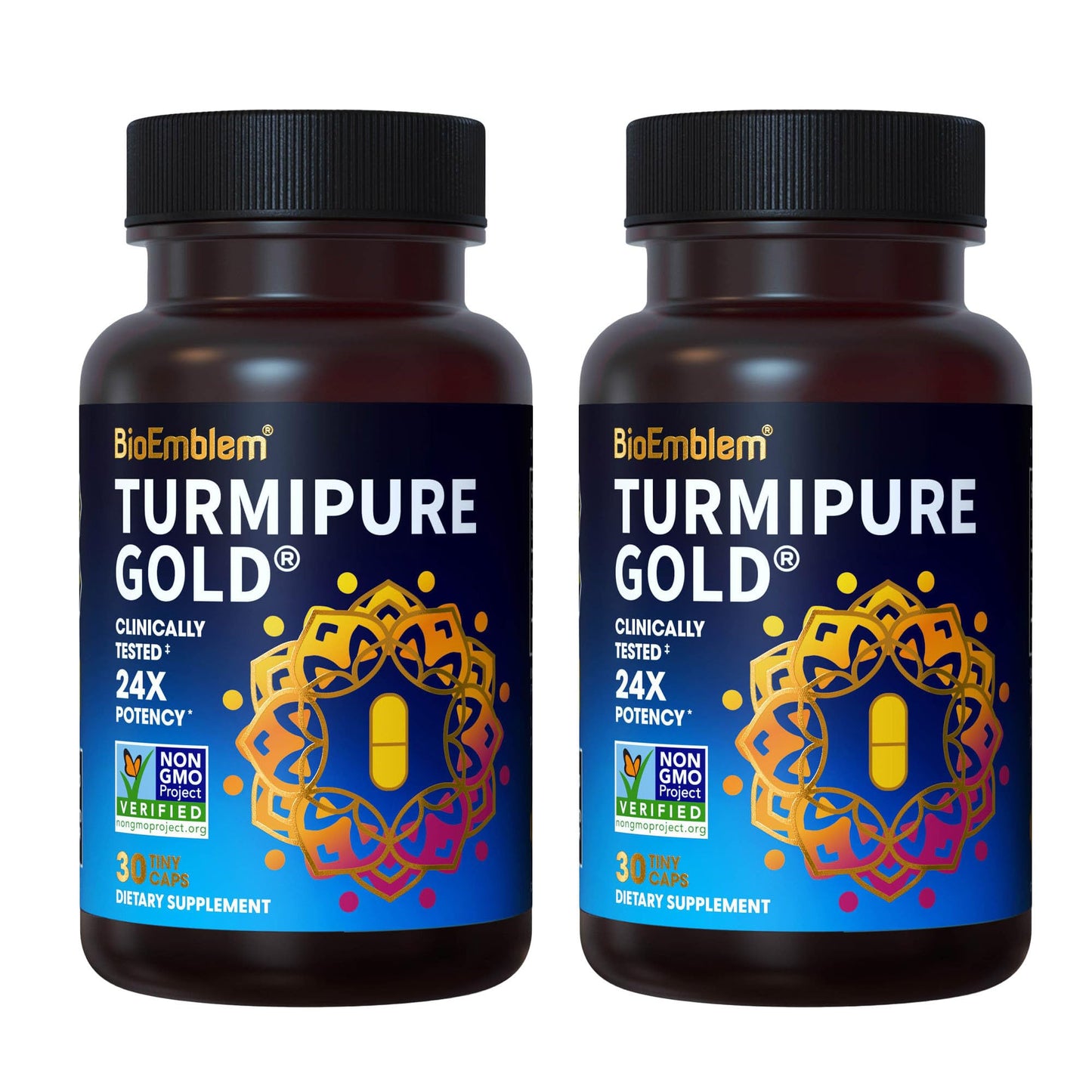 BioEmblem Turmeric Curcumin with Clinically Studied TurmiPure Capsule 60 Count