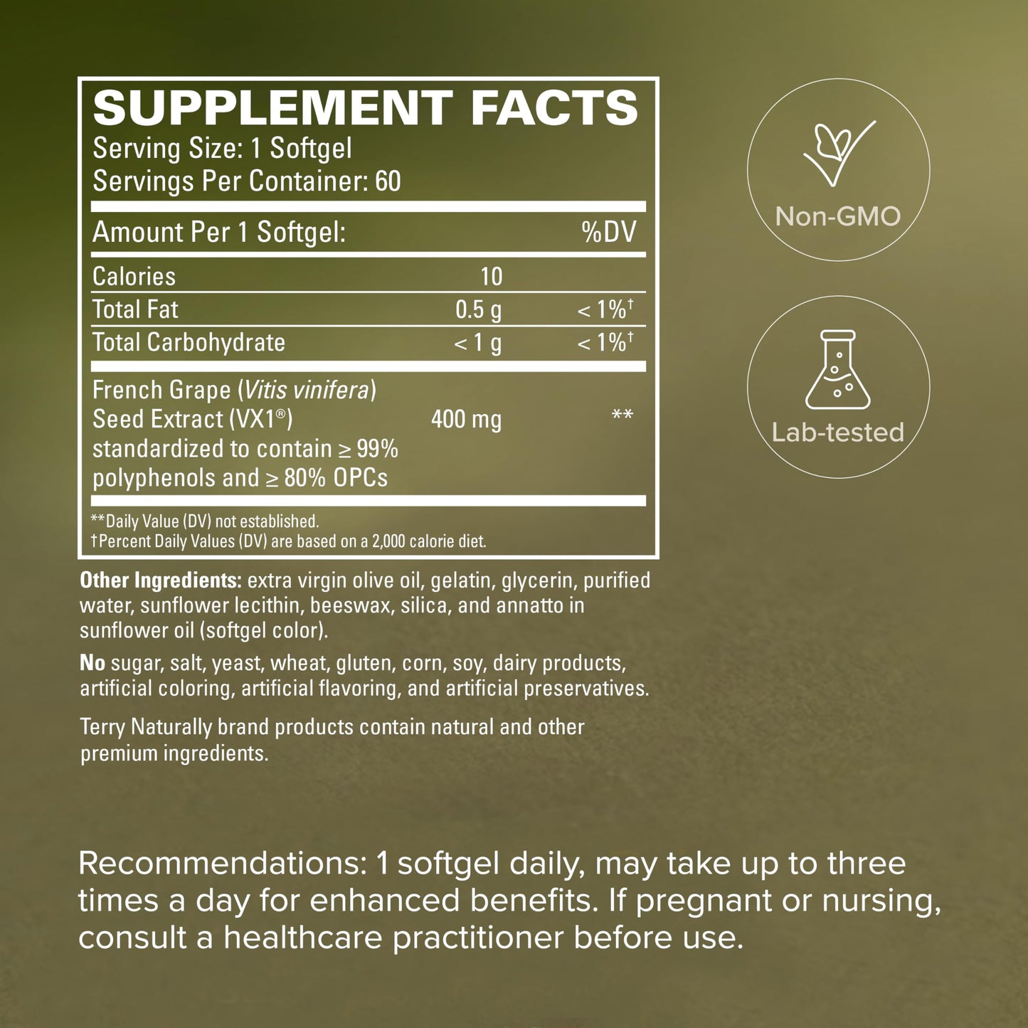 Terry Naturally Clinical OPC Extra Strength Heart Health Softgels 120