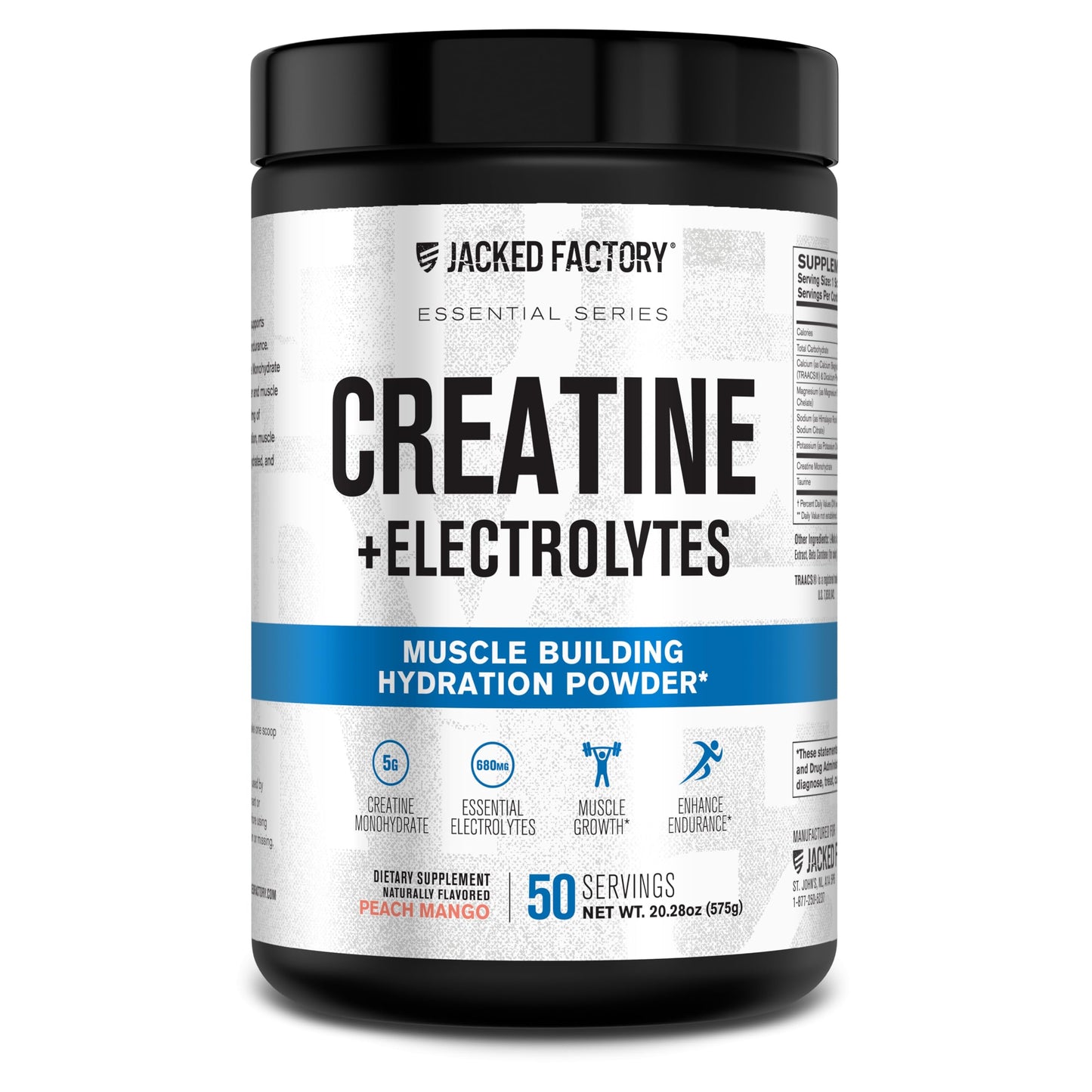 Jacked Factory Creatine + Electrolytes Powder 50 Servings