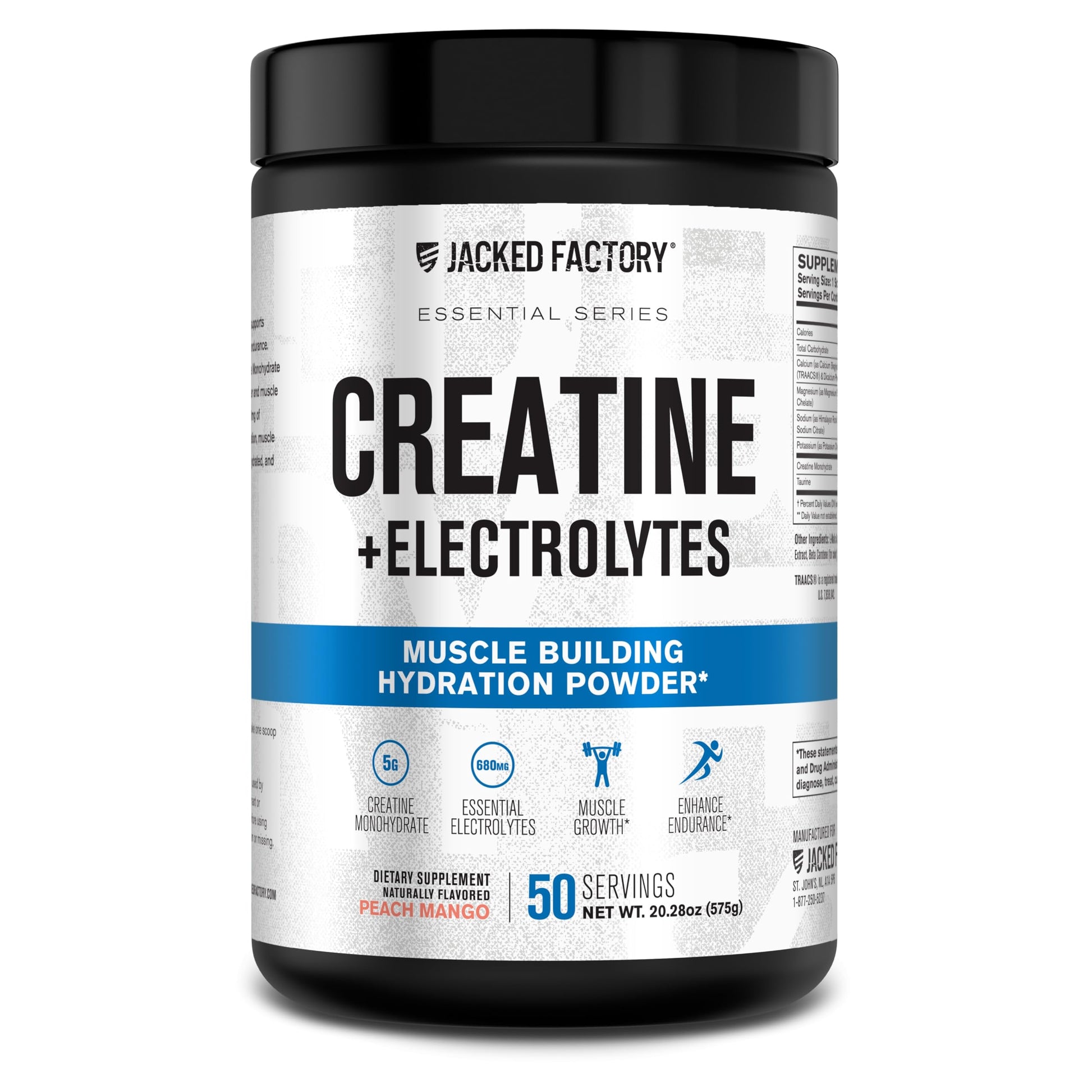 Jacked Factory Creatine + Electrolytes Powder 50 Servings