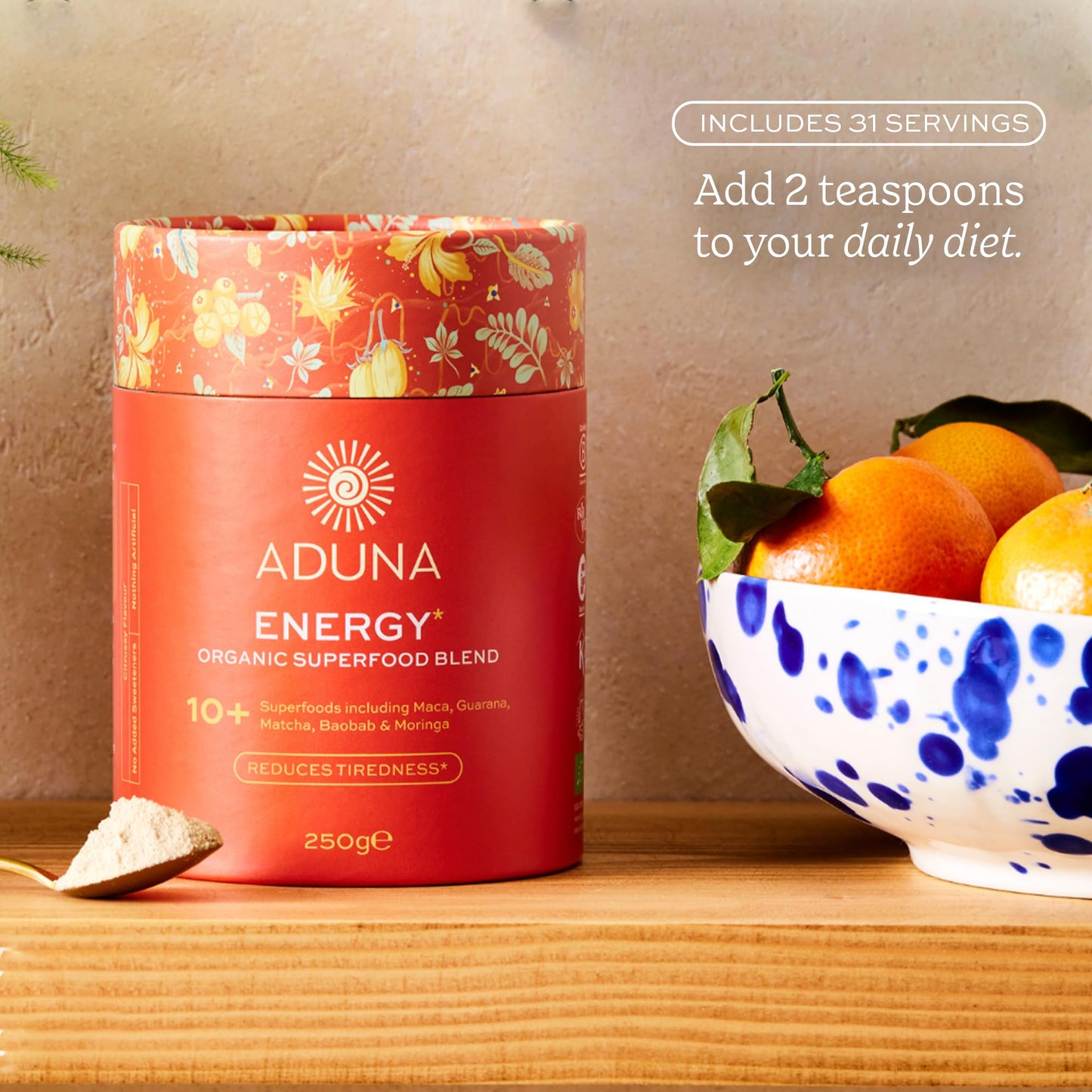 Aduna Organic Energy Superfood Blend Powder, 8.82 oz