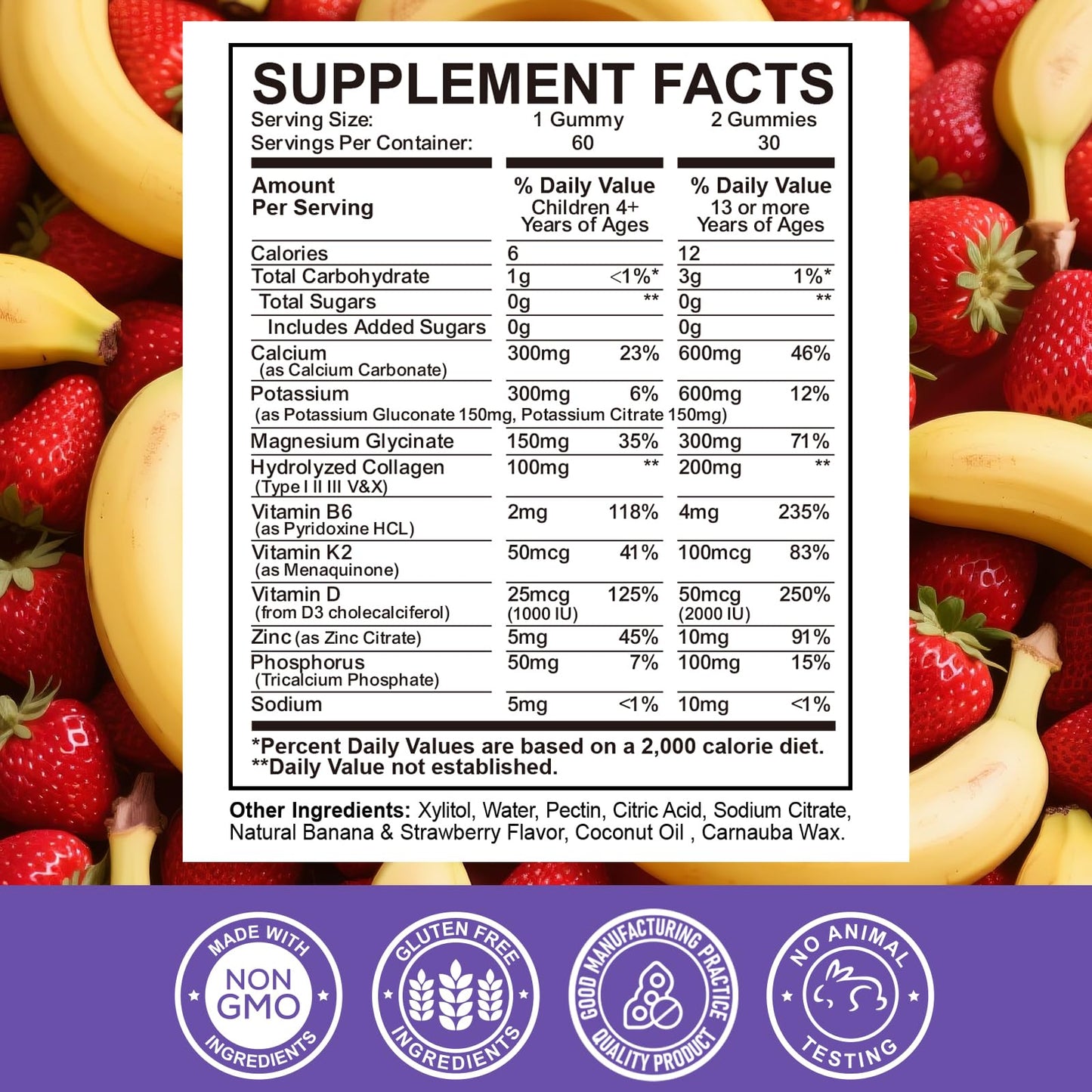 ReviNutra Calcium Potassium Magnesium Gummies 60 Gummies