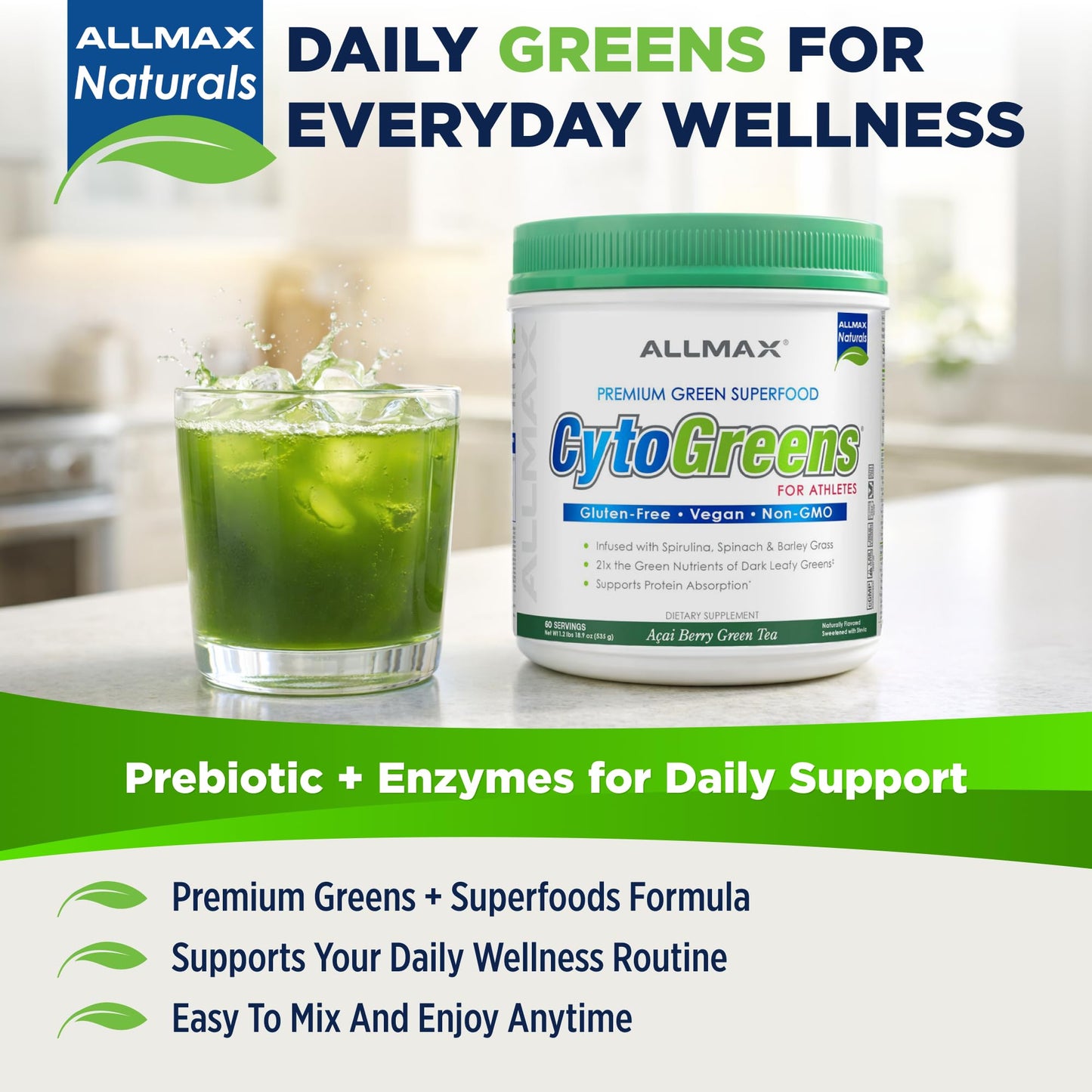 ALLMAX CytoGreens Super Greens Powder 18.9 oz