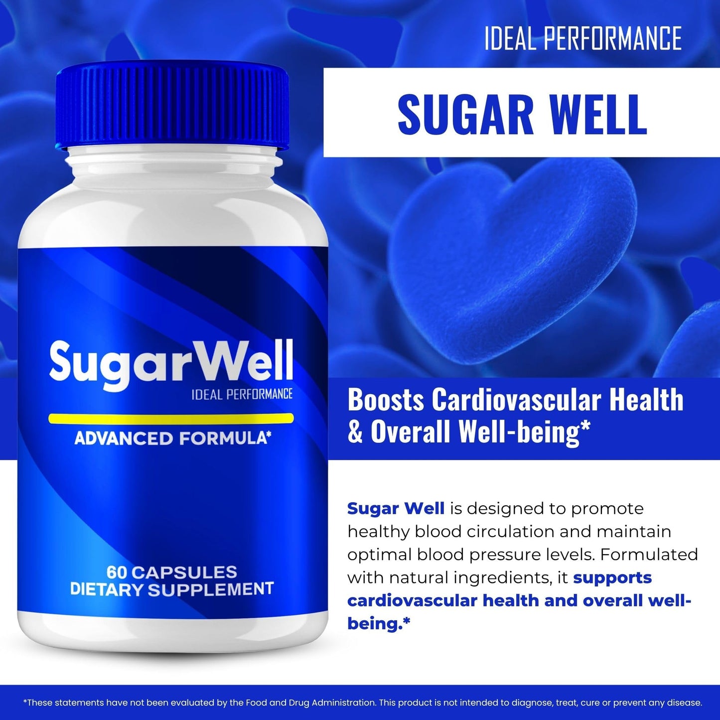 IDEAL PERFORMANCE SugarWell Advanced Blood Formula Capsules 120